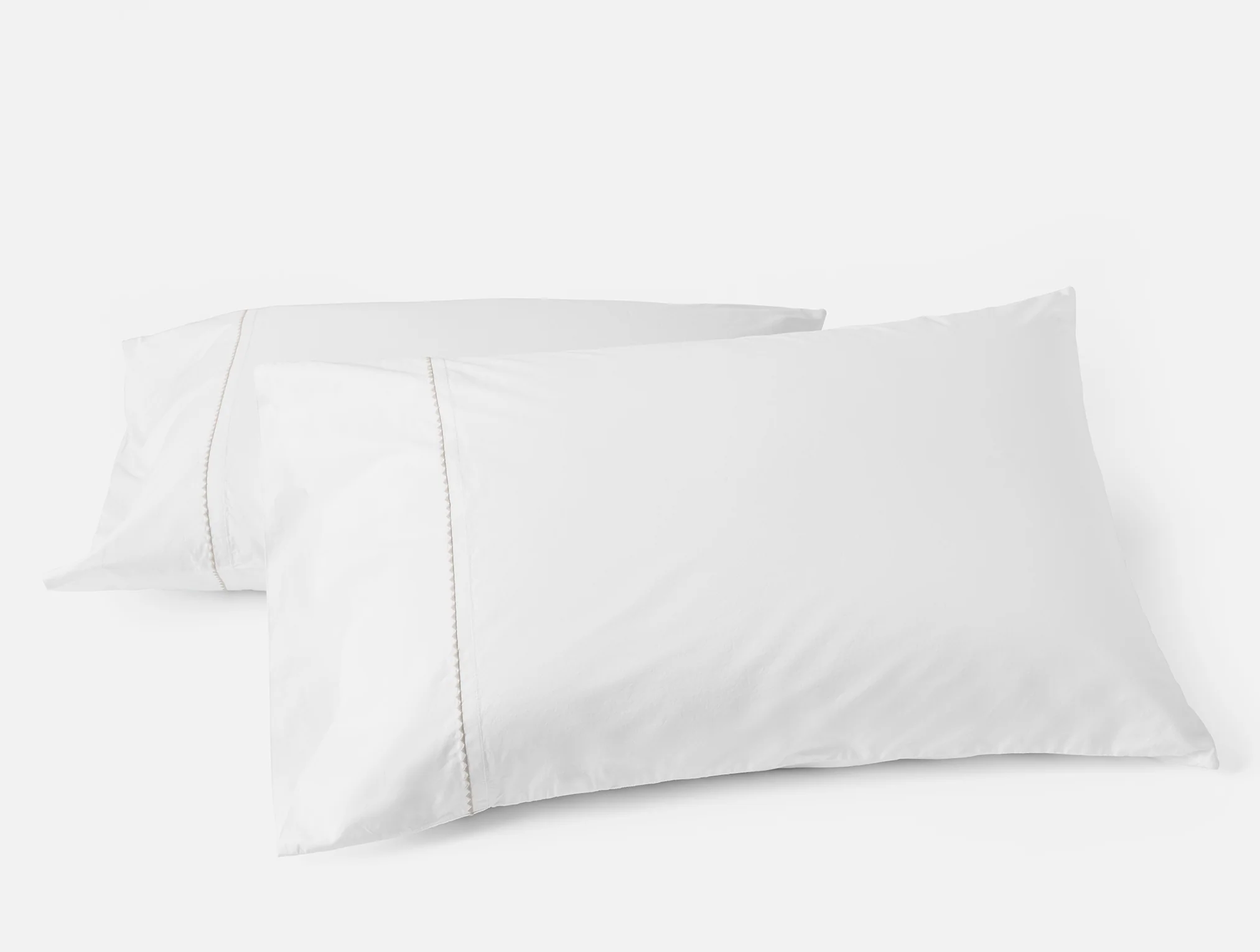 Trailing Embroidered Organic Percale Pillowcases