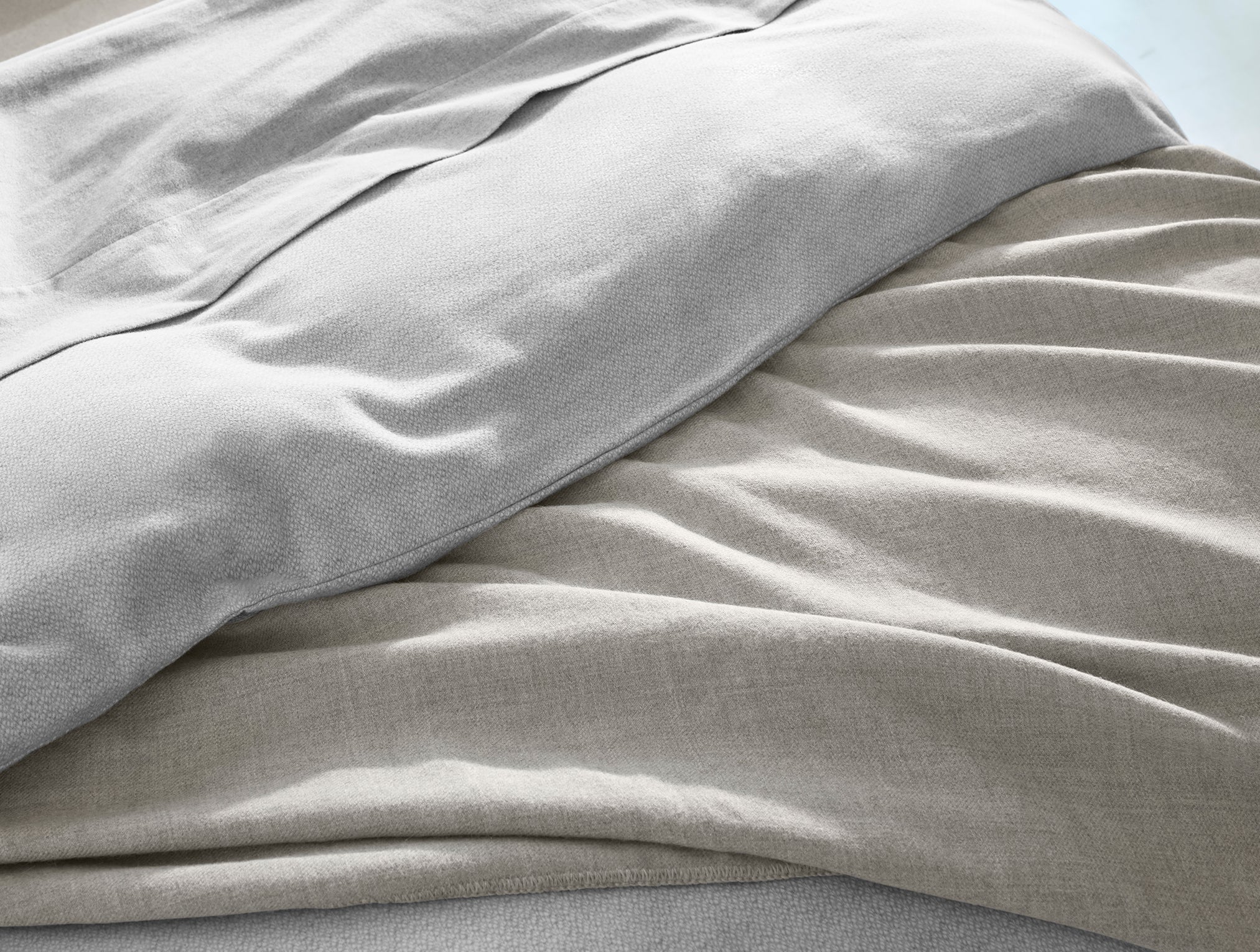 Cloud Brushed™ Organic Flannel Heather Texture Duvet Cover
