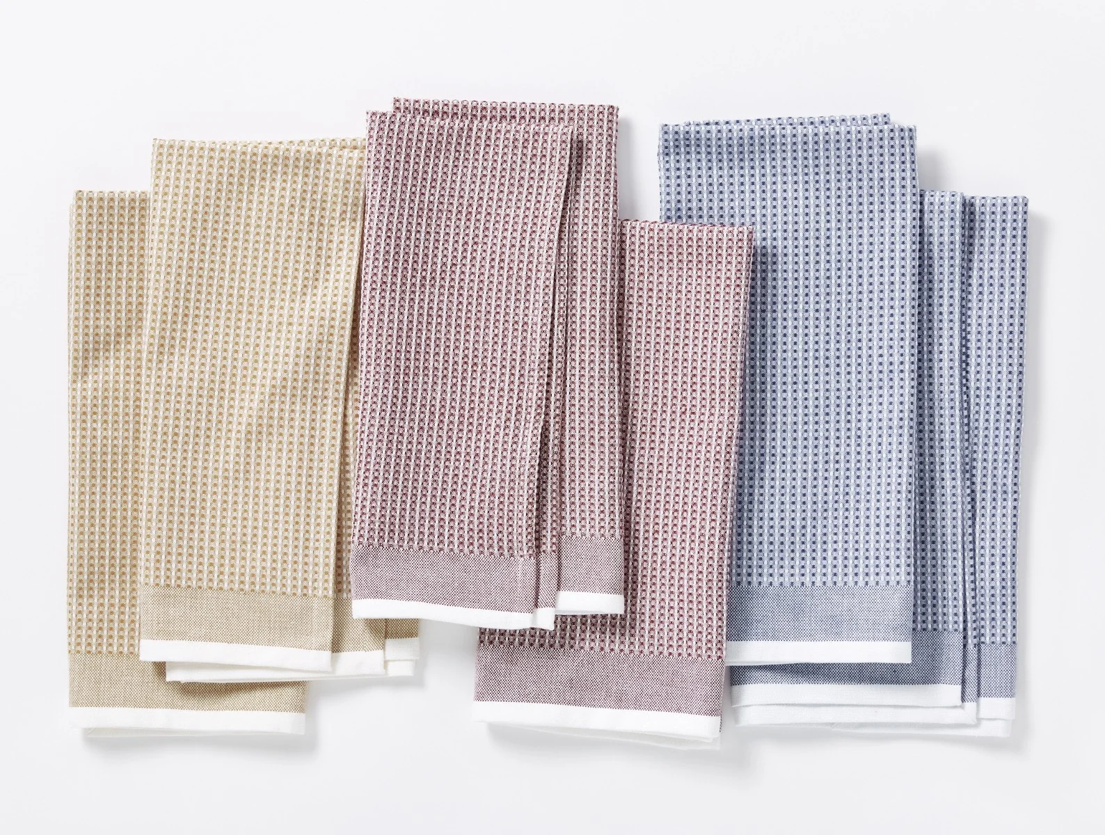 Organic Waffle Kitchen Towels, Set of 6