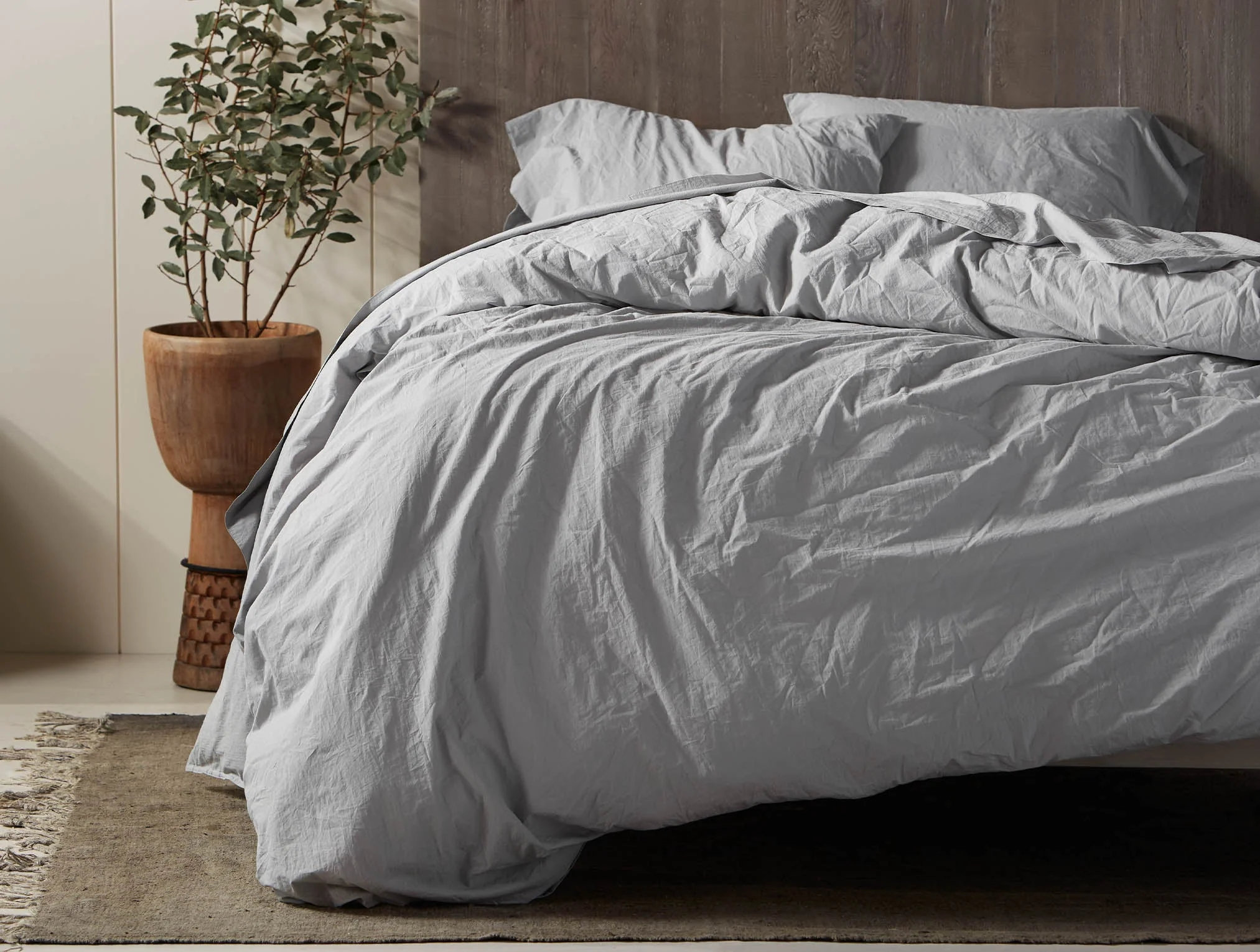 Organic Crinkled Percale™ Duvet Set