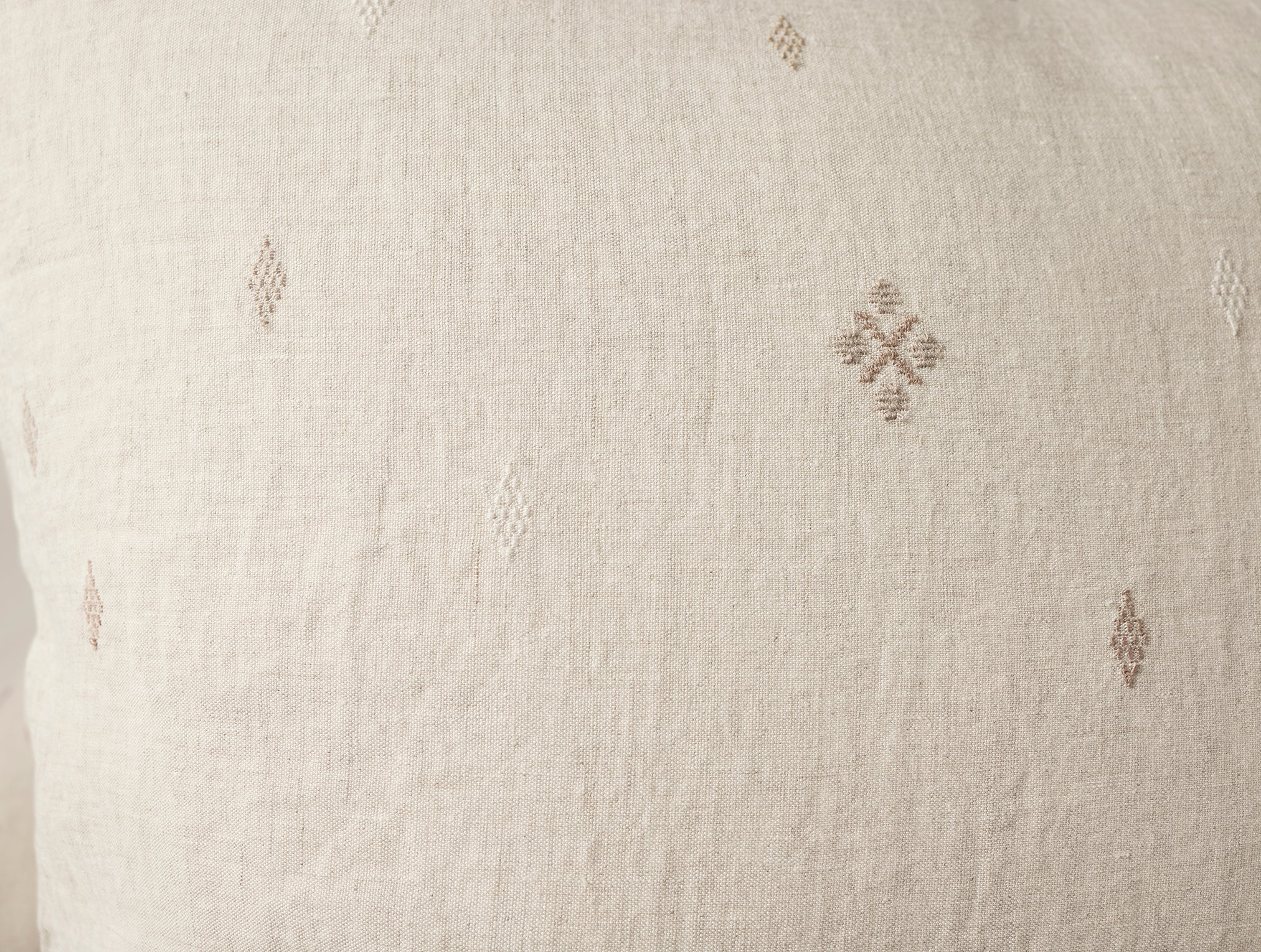 Cambria Embroidered Organic Linen Sham