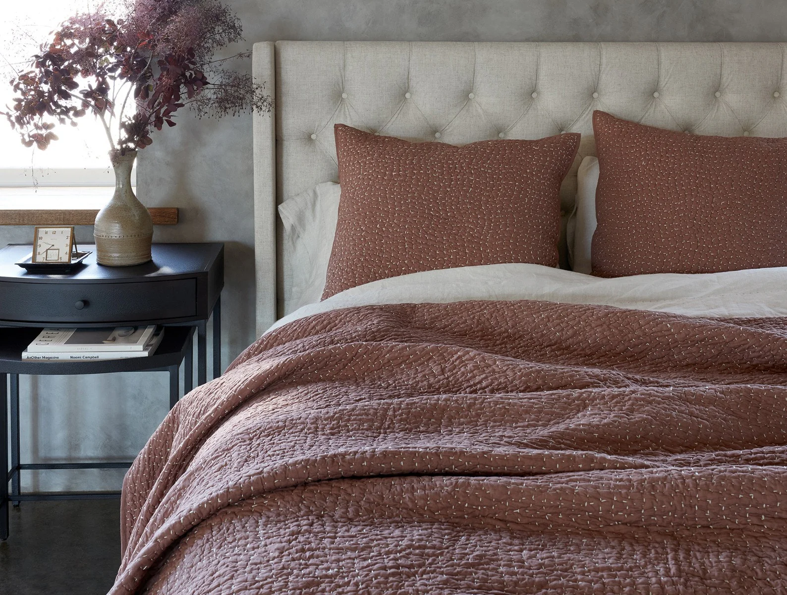 Pebbled Handstitched Organic Quilt