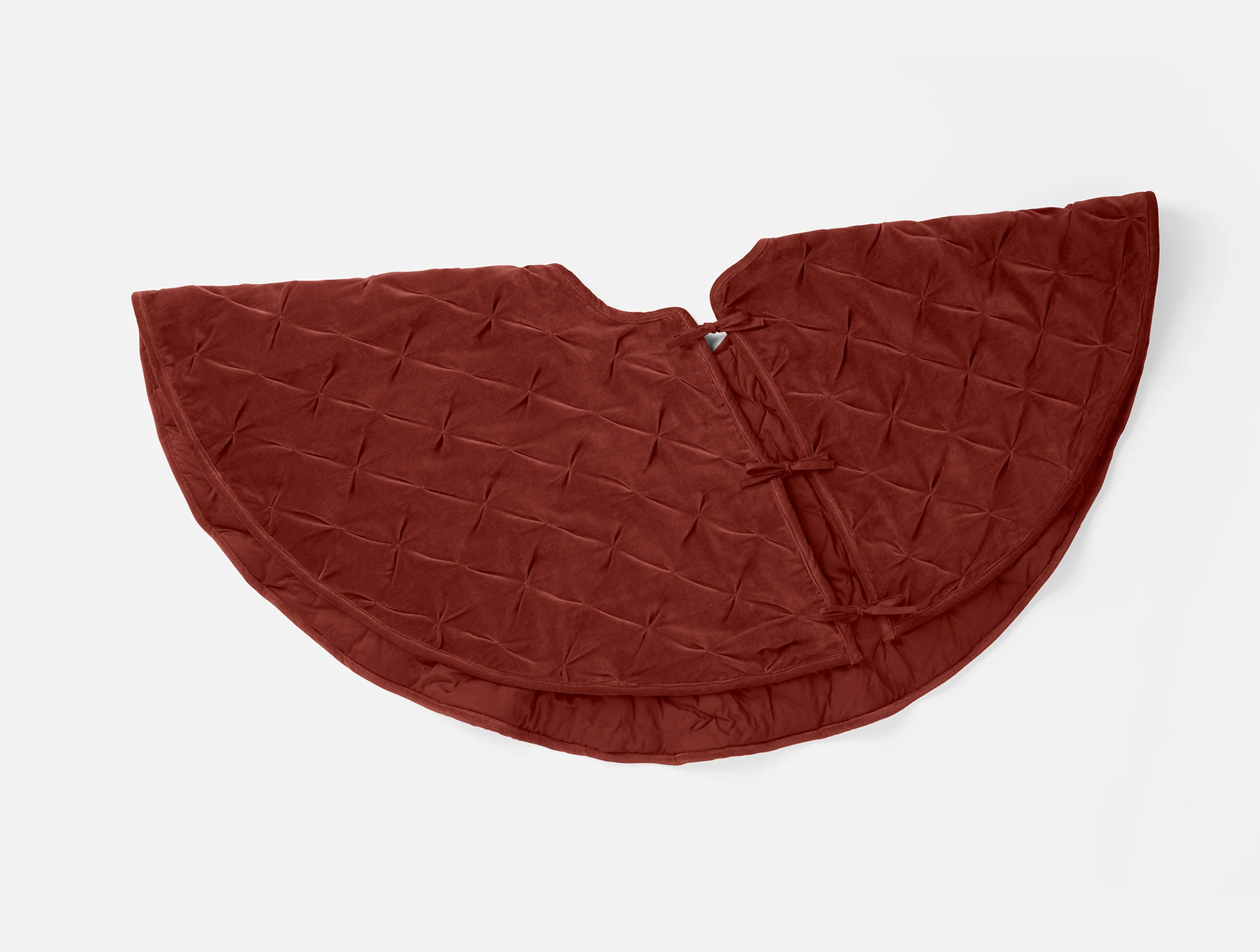 Velvet Tufted Organic Tree Skirt