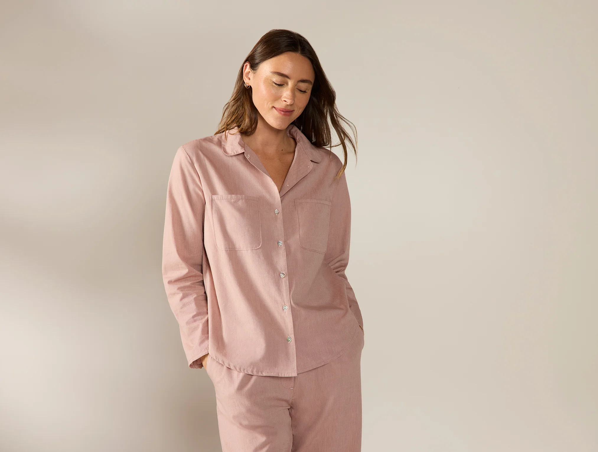 Women's Isla Organic Cotton Long Sleeve Pajama Set