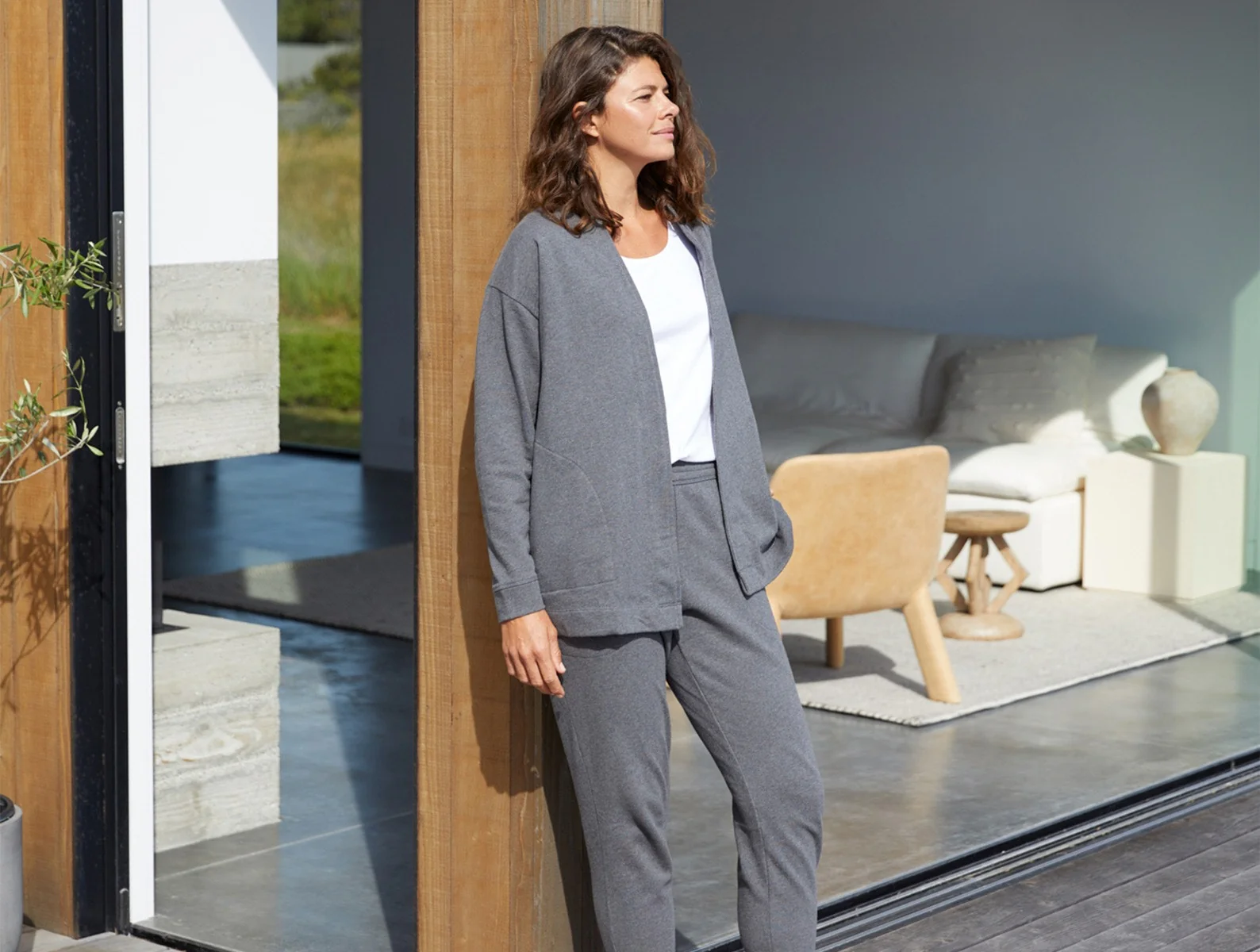 Women's Dillon Organic French Terry Cardigan