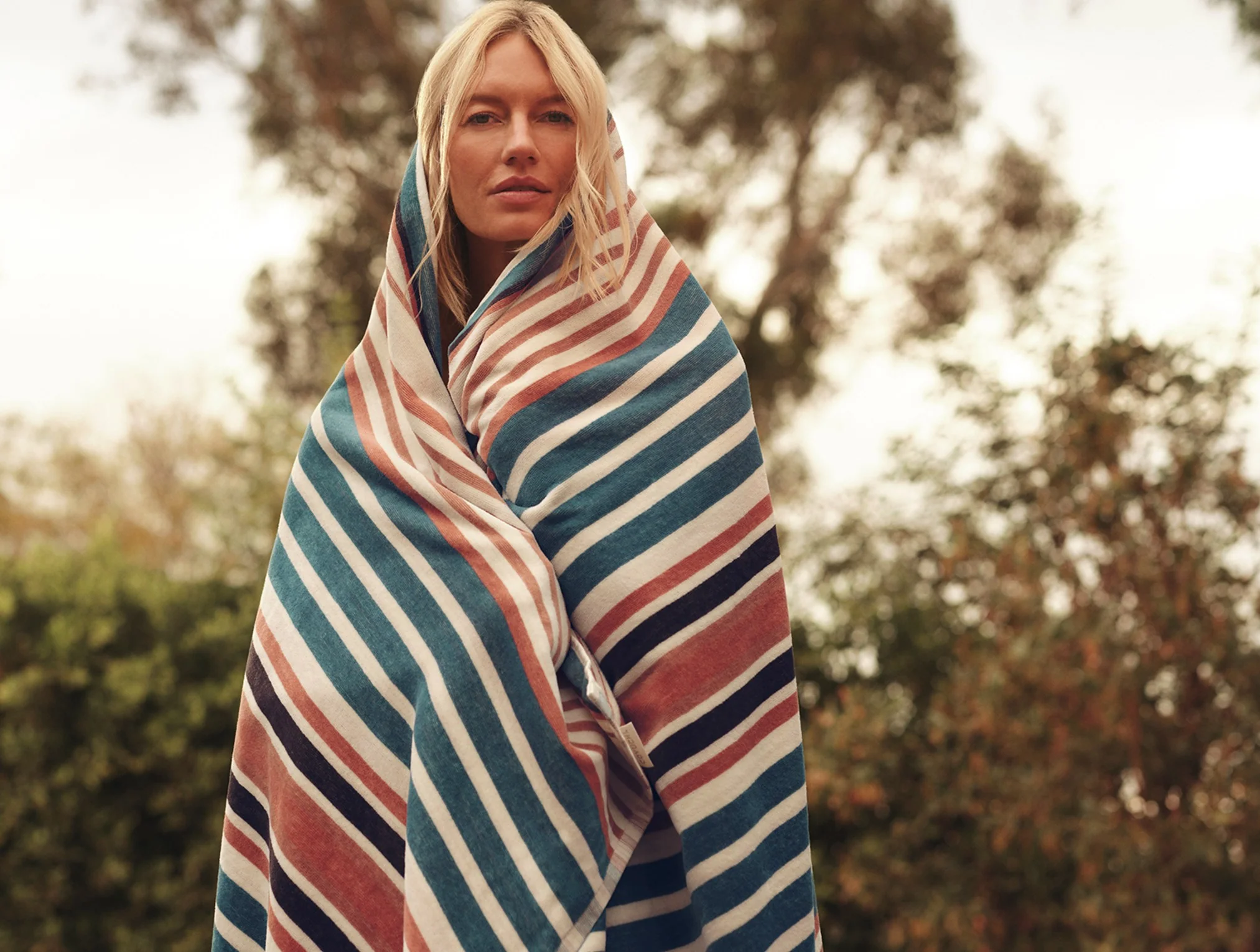 Dawn Stripe Organic Beach Towel