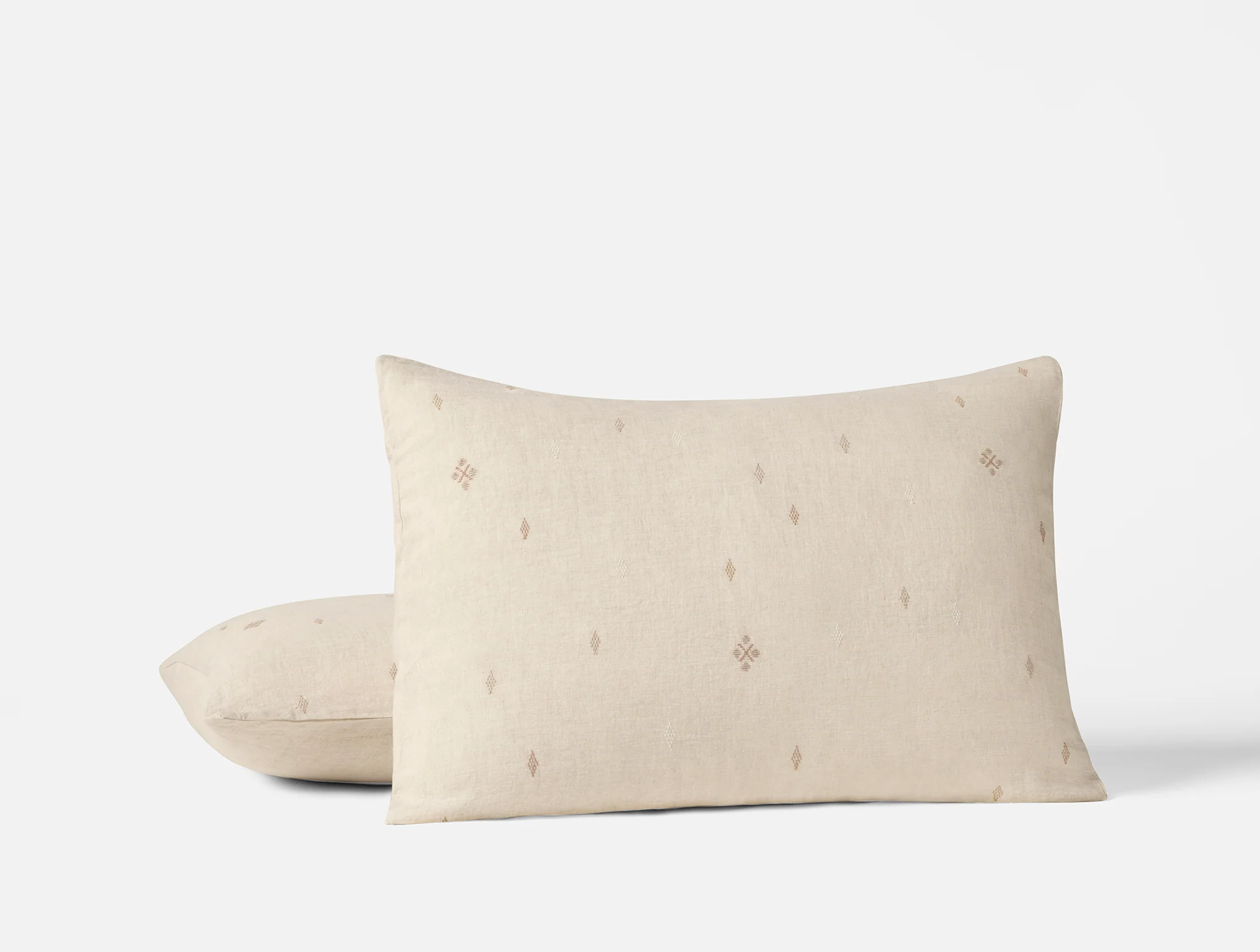 Cambria Embroidered Organic Linen Sham