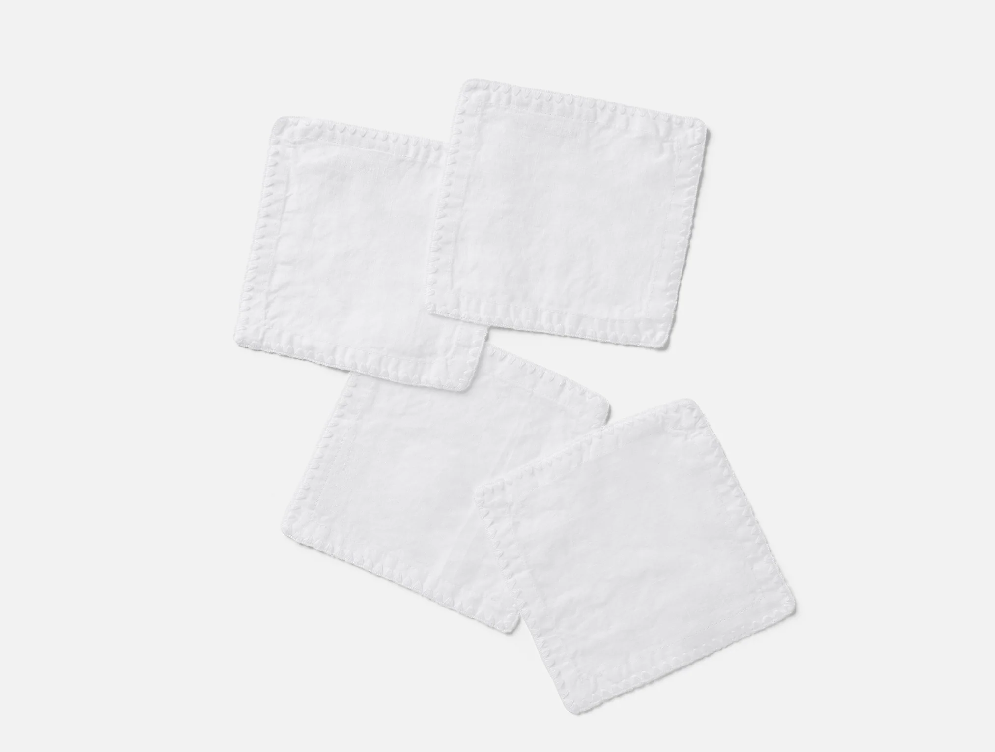 Olivos Embroidered Organic Linen Napkins