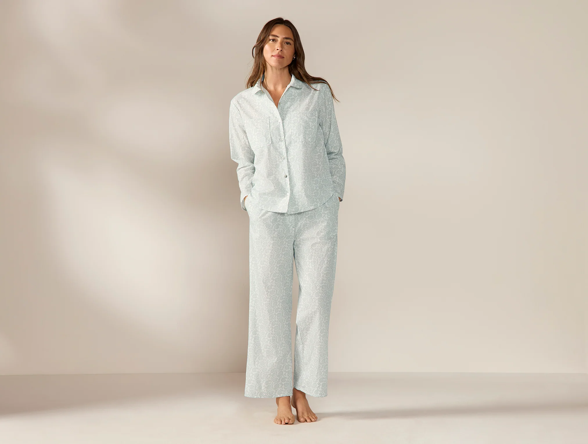 Women's Isla Organic Cotton Long Sleeve Pajama Set