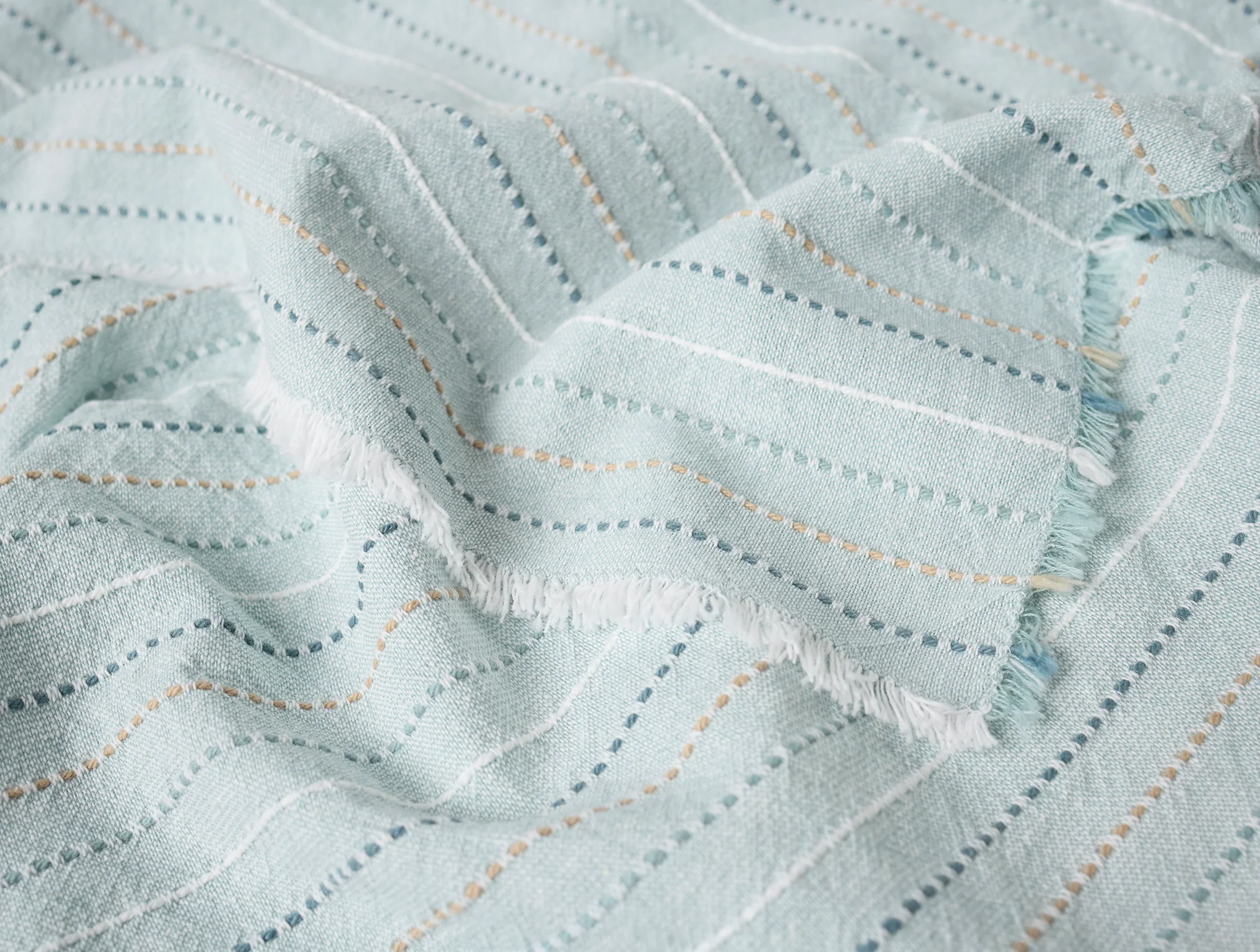 Fringe Stripe Organic Napkins, Set of 4