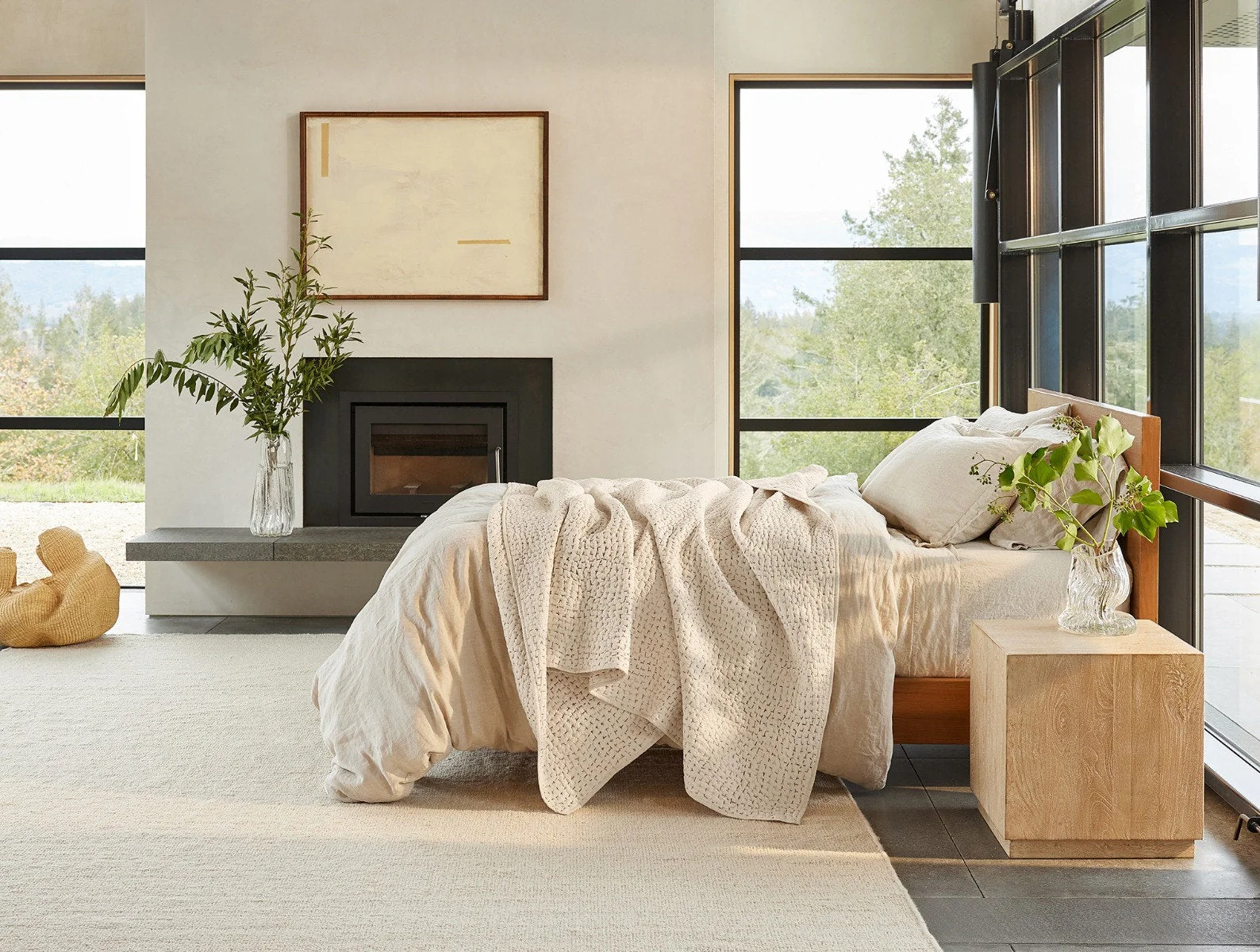 Pebbled Handstitched Quilt Set