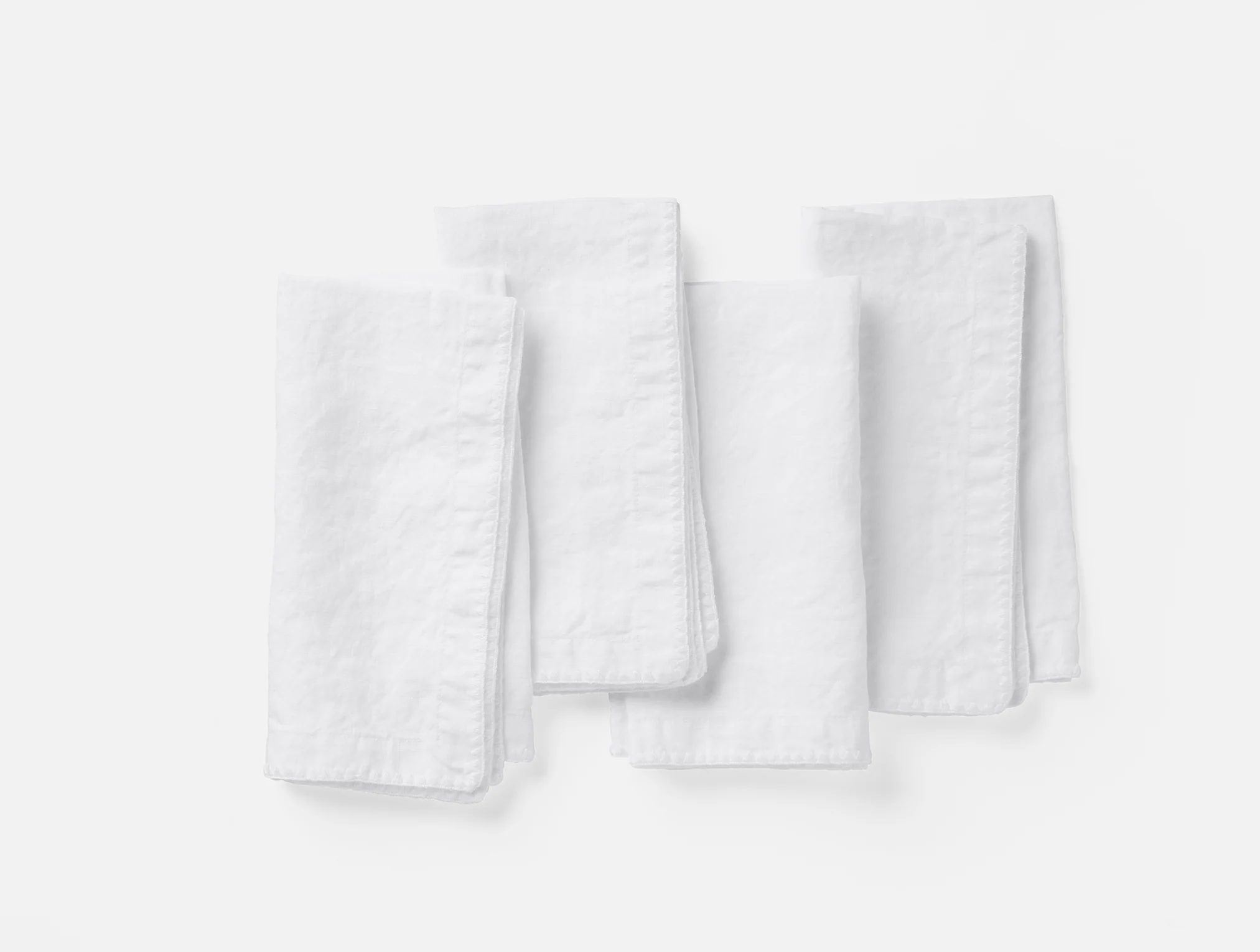 Olivos Embroidered Organic Linen Napkins