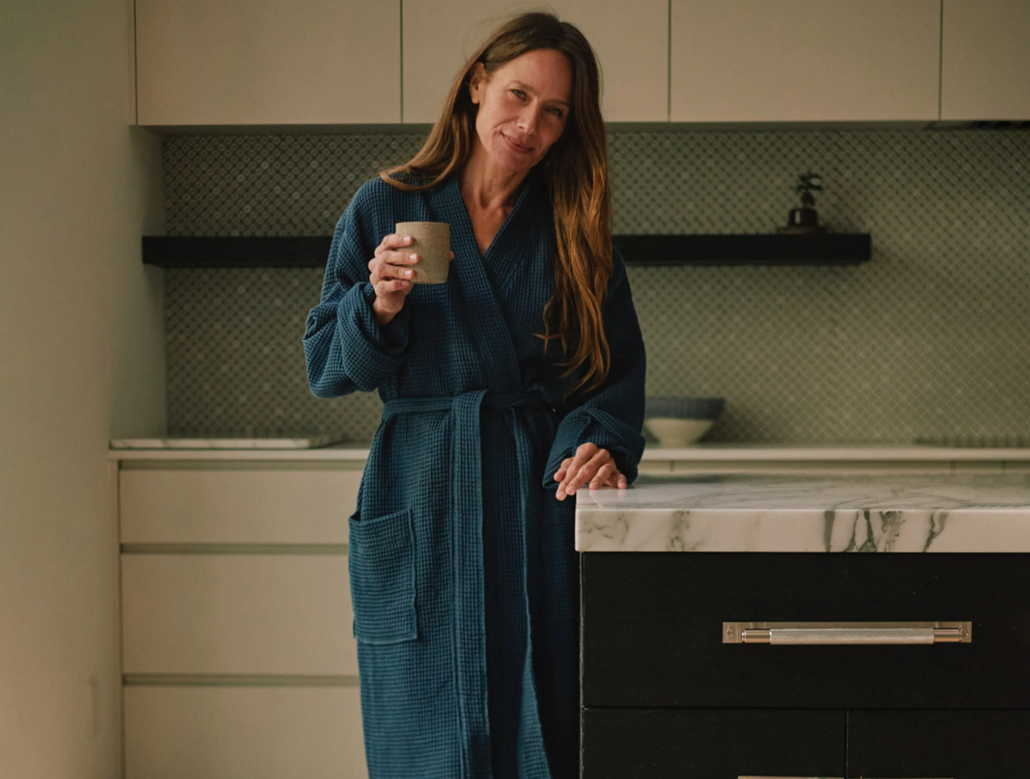 Unisex Organic Waffle Robe