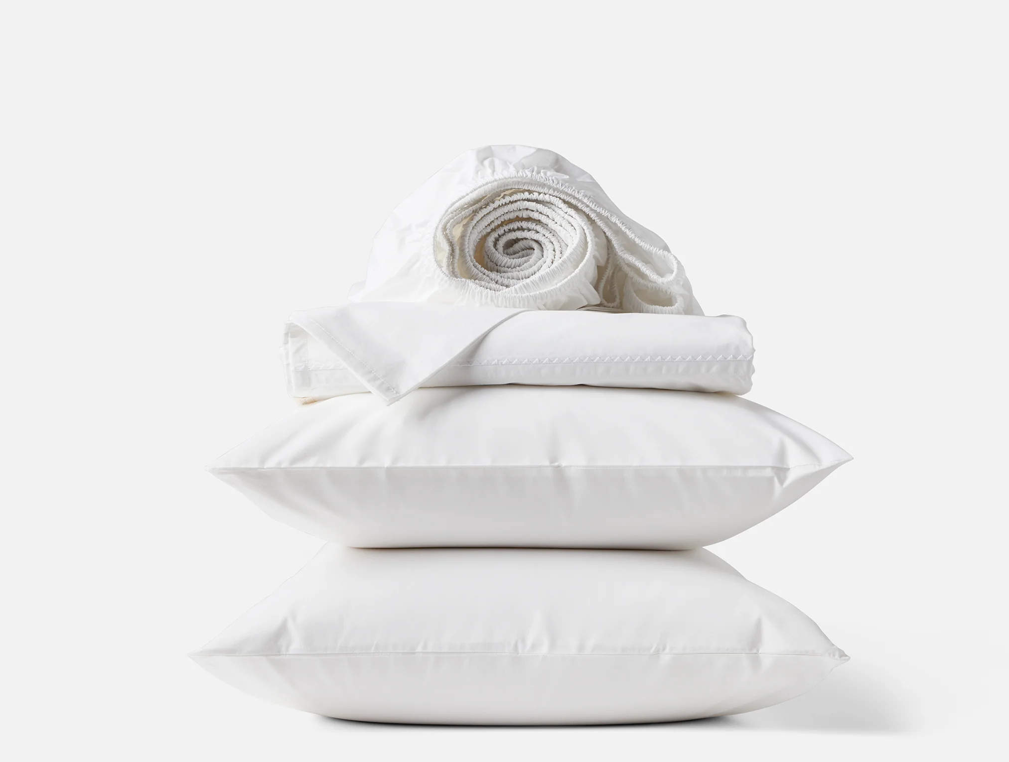 Trailing Embroidered Organic Percale Sheet Set