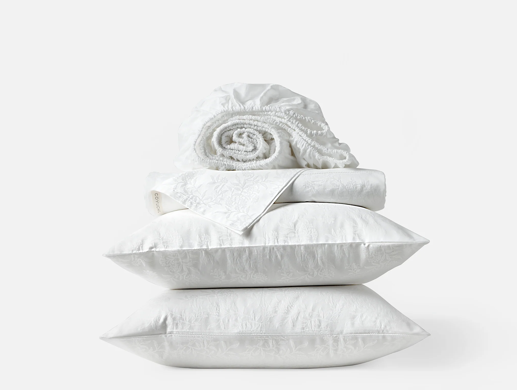 Heirloom Organic Sateen Jacquard Sheet Set