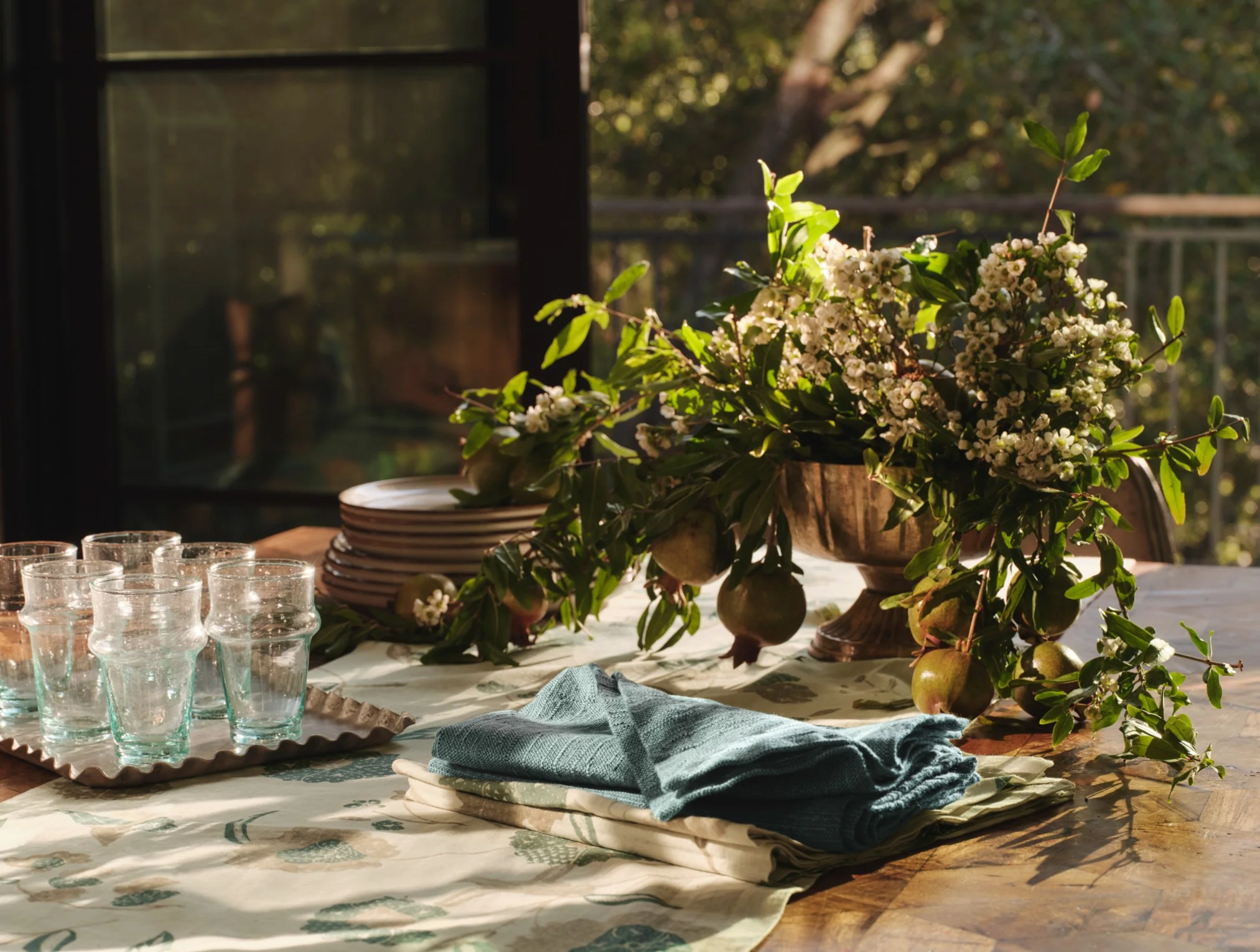 Aurora Print Napkins, Set of 4