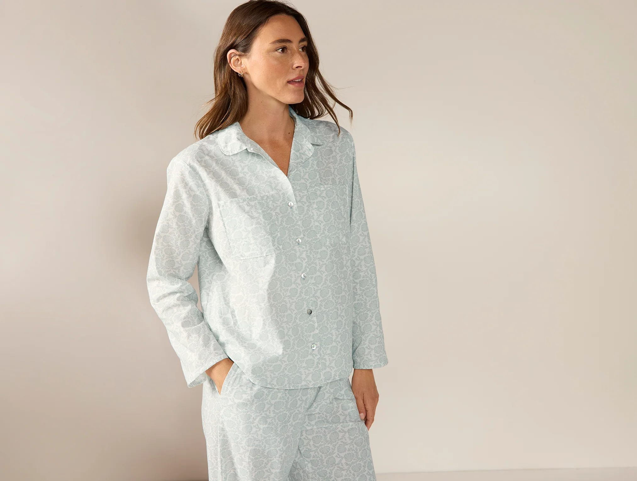 Women's Isla Organic Cotton Long Sleeve Pajama Set