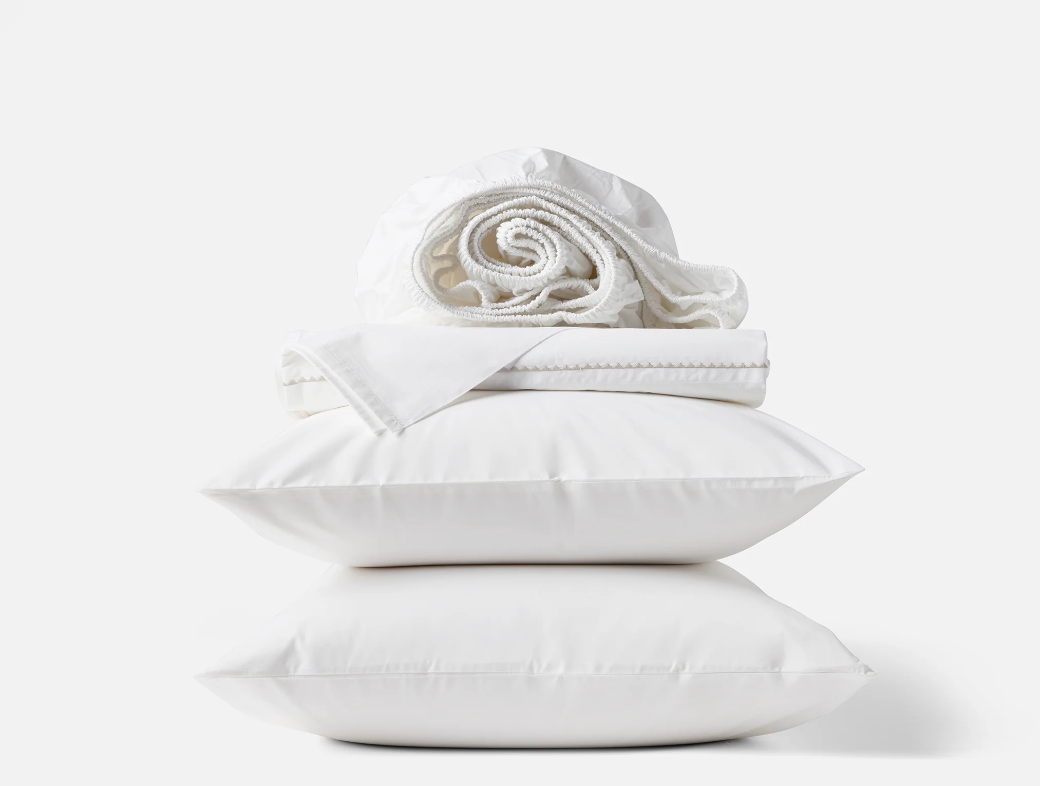 Trailing Embroidered Organic Percale Sheet Set