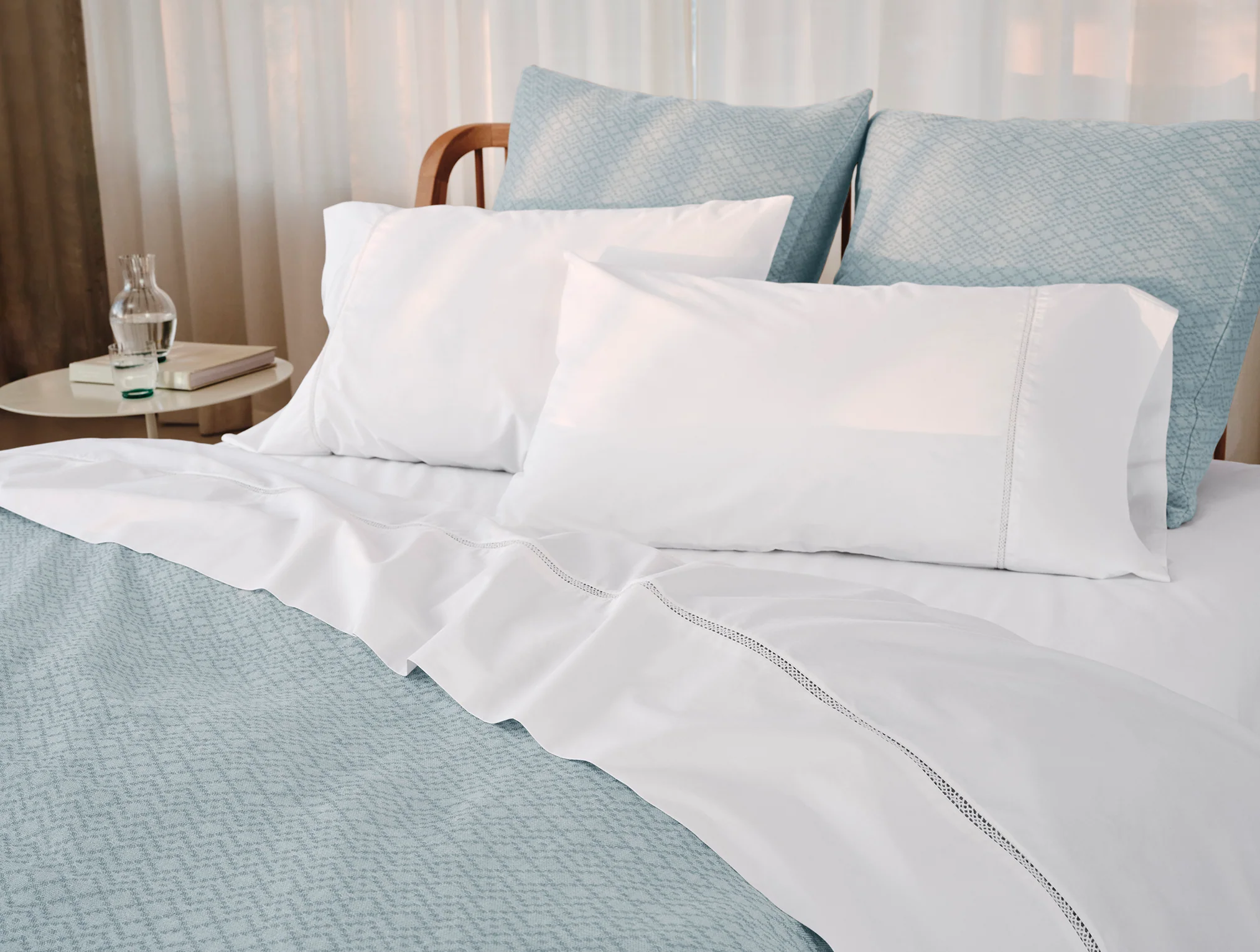 Lattice Organic Percale Pillowcases