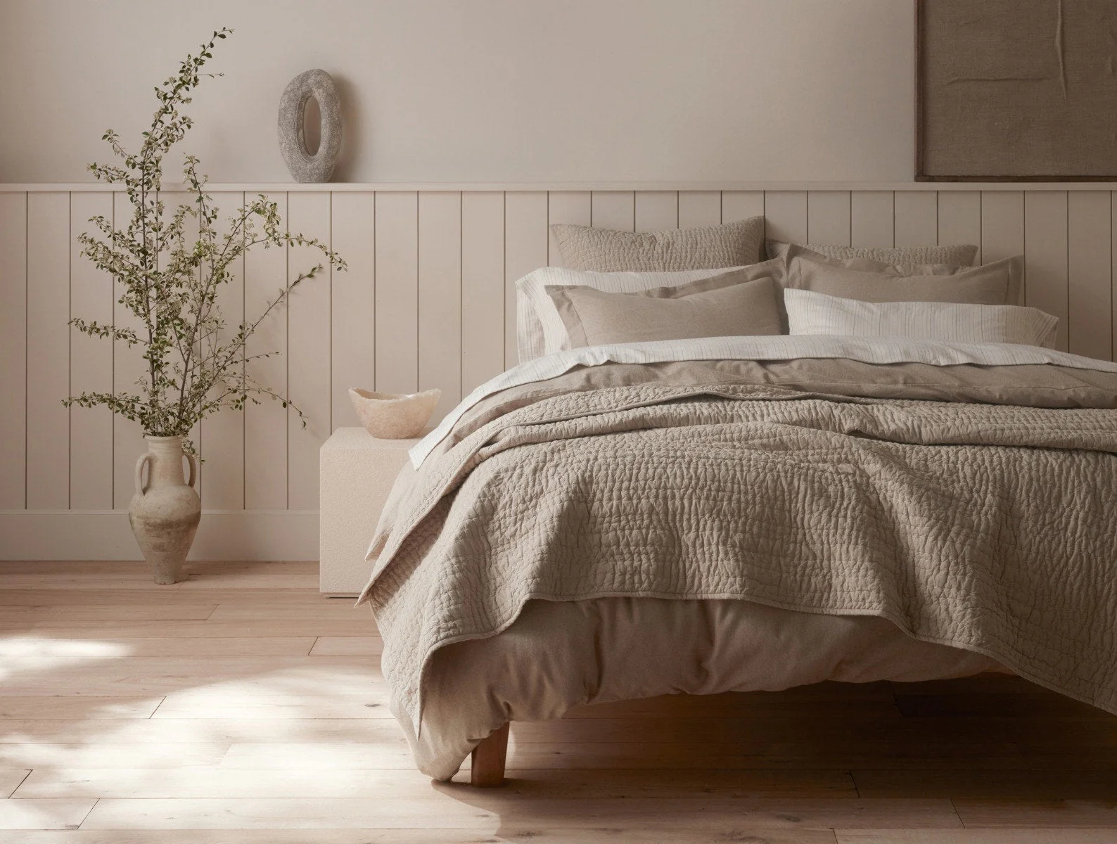 Channel Handstitched Organic Sham