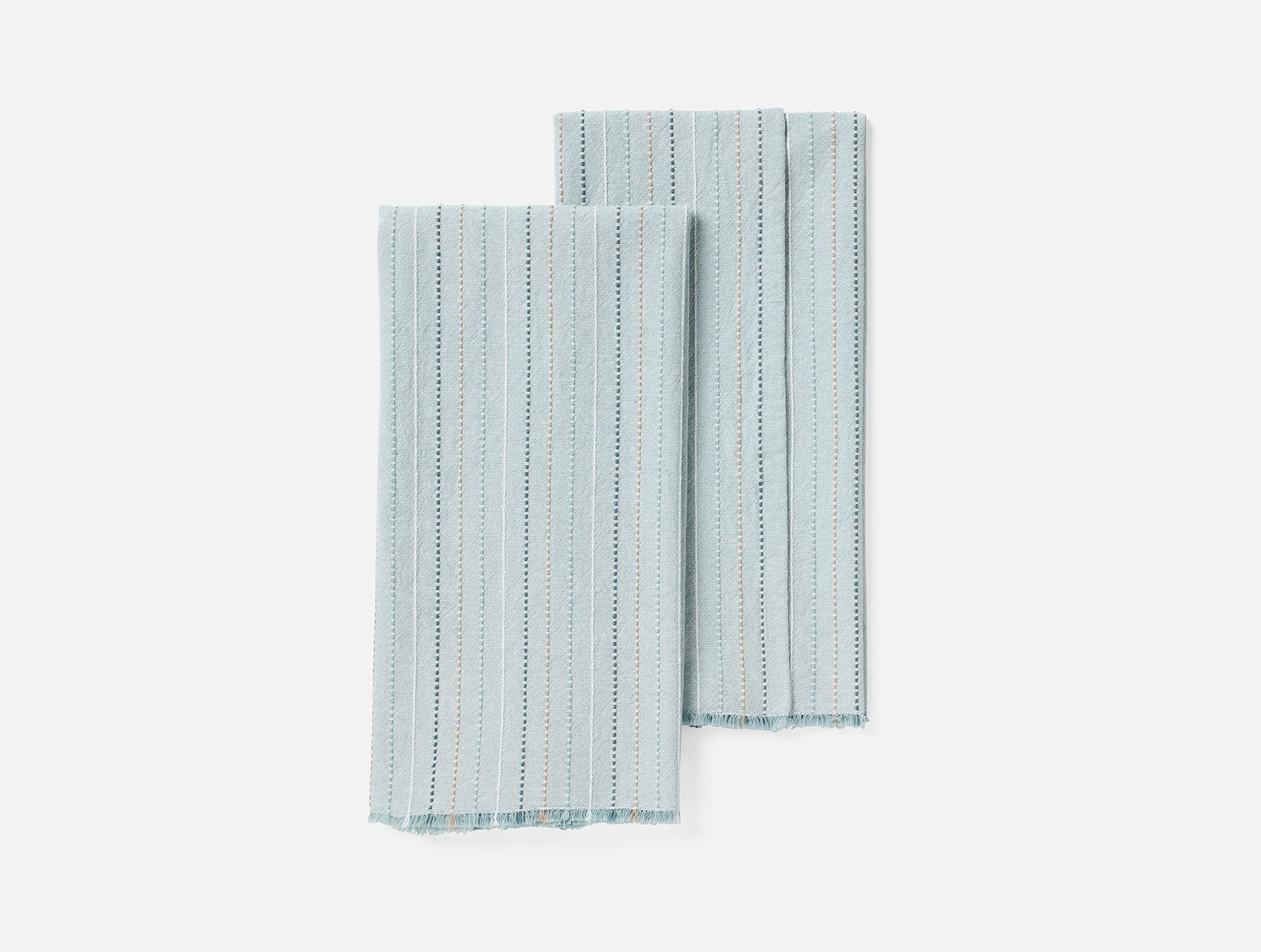 Fringe Stripe Organic Hand Towel, Set Of 2
