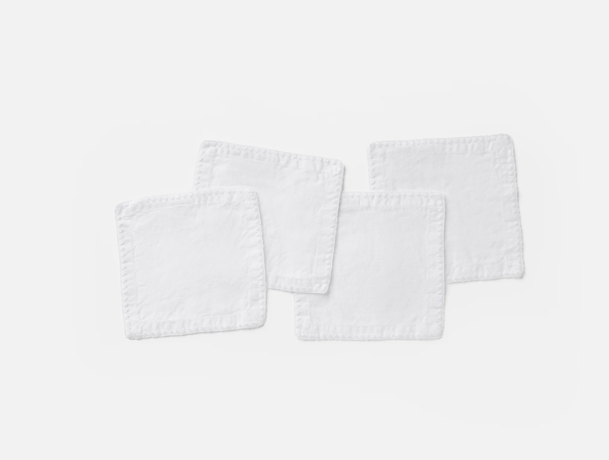 Olivos Embroidered Organic Linen Napkins