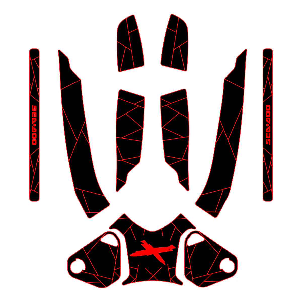 2010-2015 Sea-Doo RXT + RXT-X + Wake Pro 215 - Custom EVA Foam Jet Ski Deck Mats Kit - HXBYX