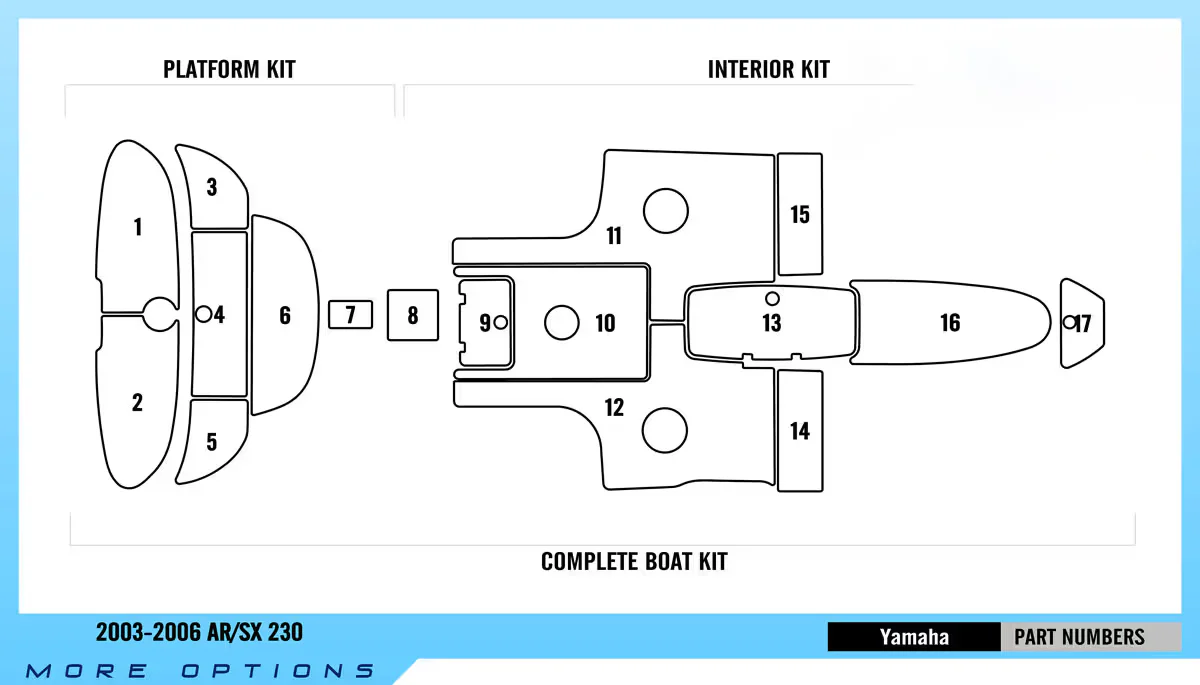 2003-2006 | Yamaha | AR/SX 230 - Premium EVA Foam Marine Flooring Kit - HXBYX