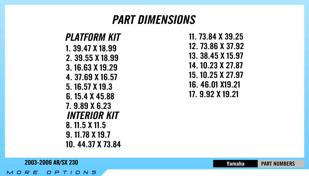 2003-2006 | Yamaha | AR/SX 230 - Premium EVA Foam Marine Flooring Kit - HXBYX