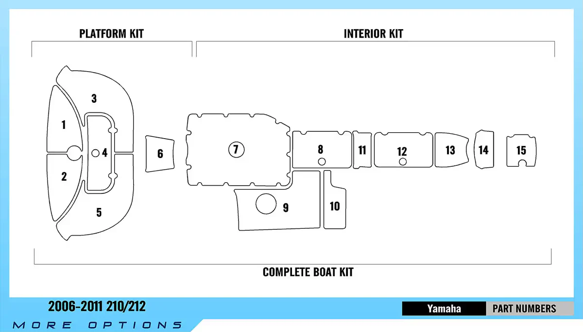 2006-2011 | Yamaha | AR/SX 210 & 212 - EVA Foam Marine Flooring Kit - HXBYX