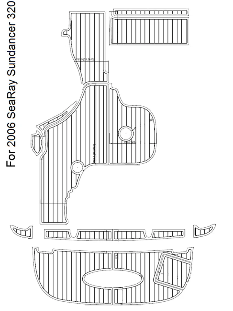 2006 Sea Ray Sundancer 320 – Custom EVA Foam Marine Flooring Kit - HXBYX