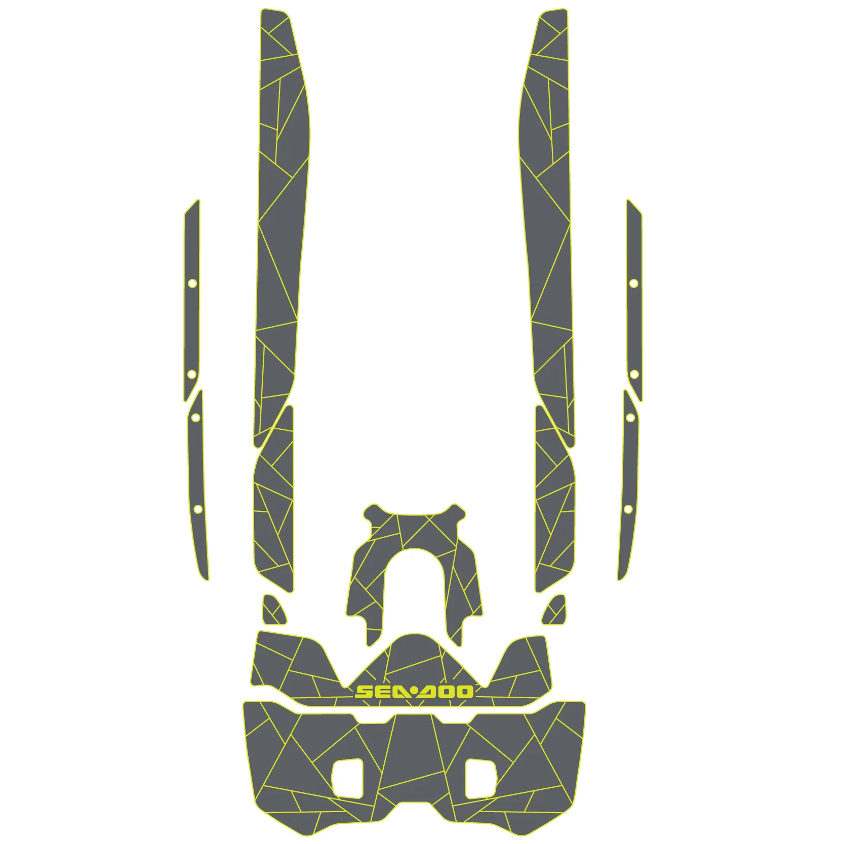 2022-2024 Sea-Doo Fish Pro Trophy - Custom EVA Foam Jet Ski Deck Mats Kit - HXBYX