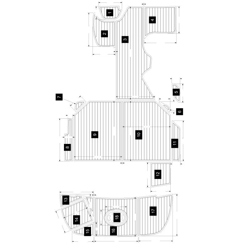 2002 Sea Ray 280 – Custom EVA Foam Marine Flooring Kit - HXBYX