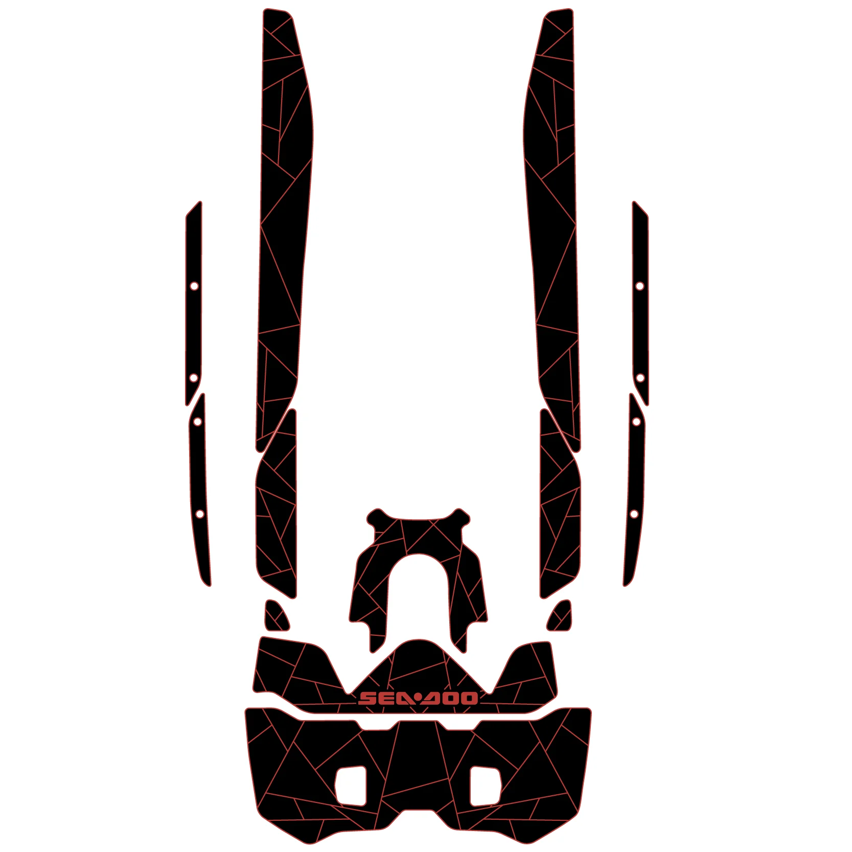 2022-2024 Sea-Doo Fish Pro Sport - Custom EVA Foam Jet Ski Mats Kit - HXBYX