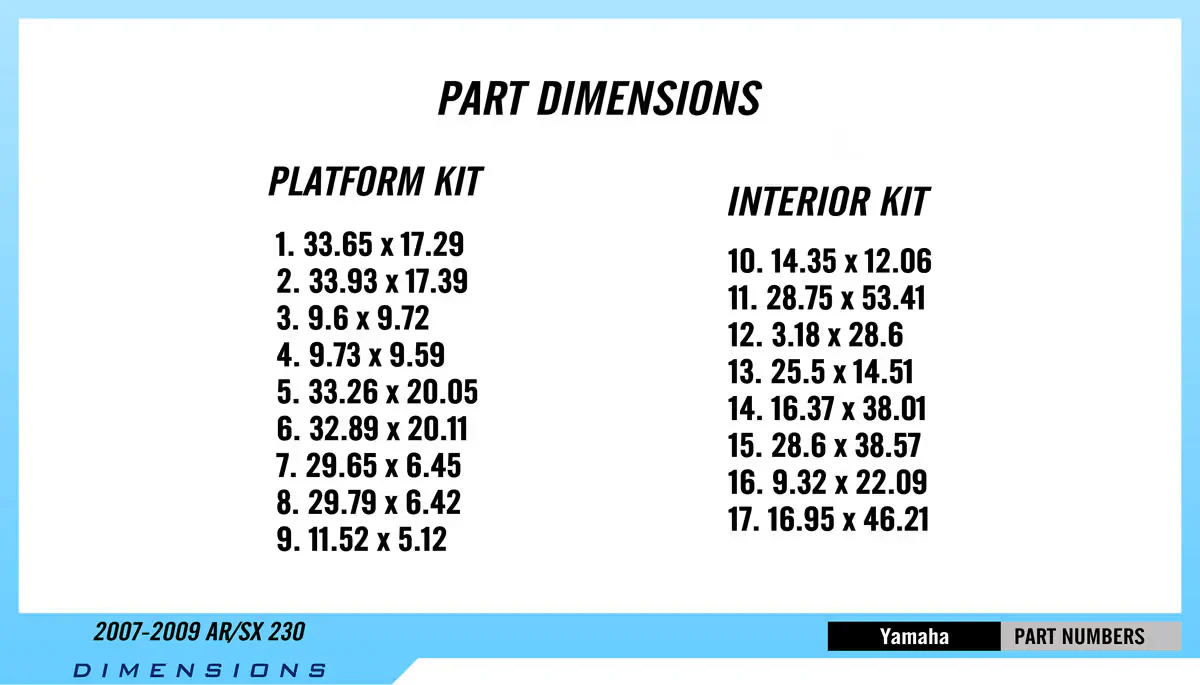 2007-2009 | Yamaha | AR/SX 230 – Premium EVA Foam Marine Flooring Kit - HXBYX