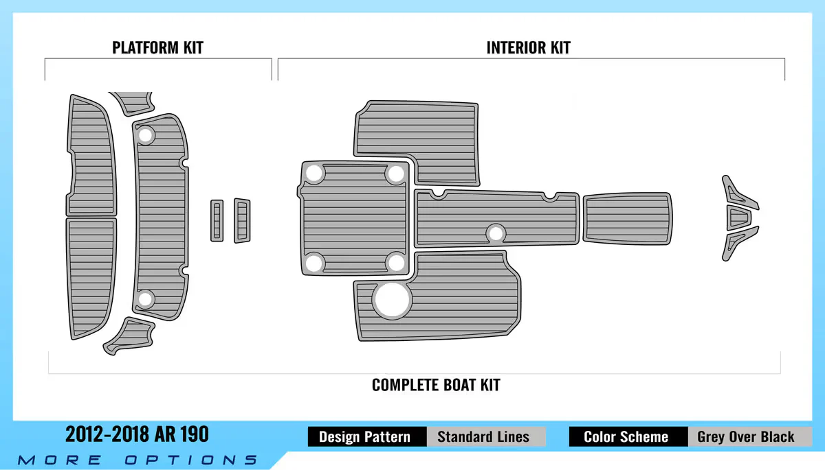 2012-2018 | Yamaha | AR 190 – Custom EVA Foam Marine Flooring Kit - HXBYX