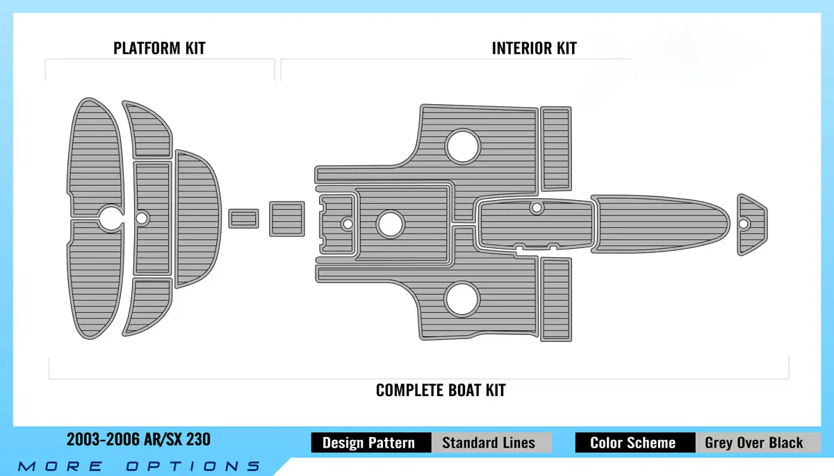 2003-2006 | Yamaha | AR/SX 230 - Premium EVA Foam Marine Flooring Kit - HXBYX