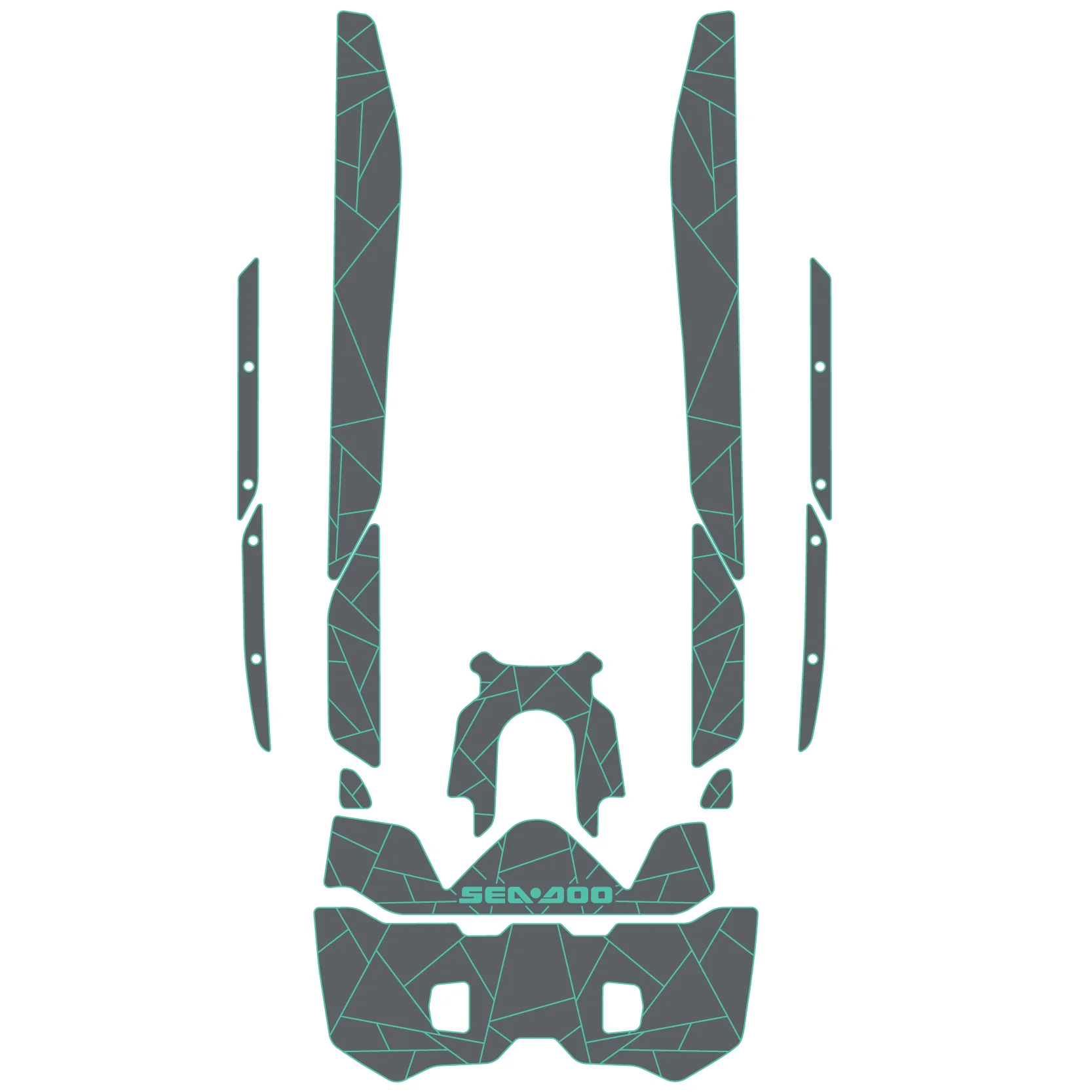 2022-2024 Sea-Doo Fish Pro Sport - Custom EVA Foam Jet Ski Mats Kit - HXBYX