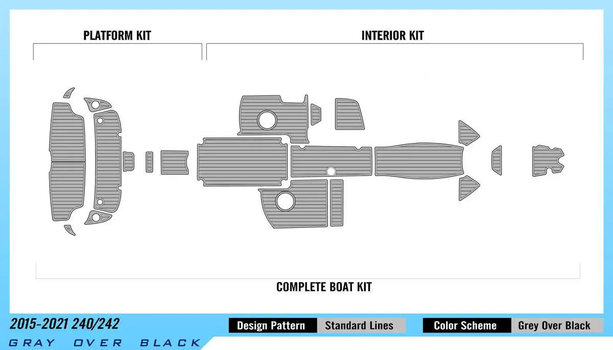 2015-2021 | Yamaha | 240/242 – Custom EVA Foam Marine Flooring Kit - HXBYX