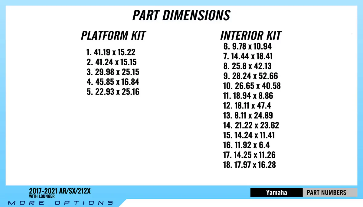 2017-2021 | Yamaha | AR/SX/212X with Lounger – Custom EVA Foam Marine Flooring Kit - HXBYX