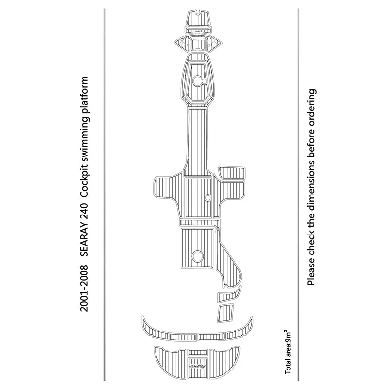 2001–2008 Sea Ray 240 – Custom EVA Foam Marine Flooring Kit - HXBYX