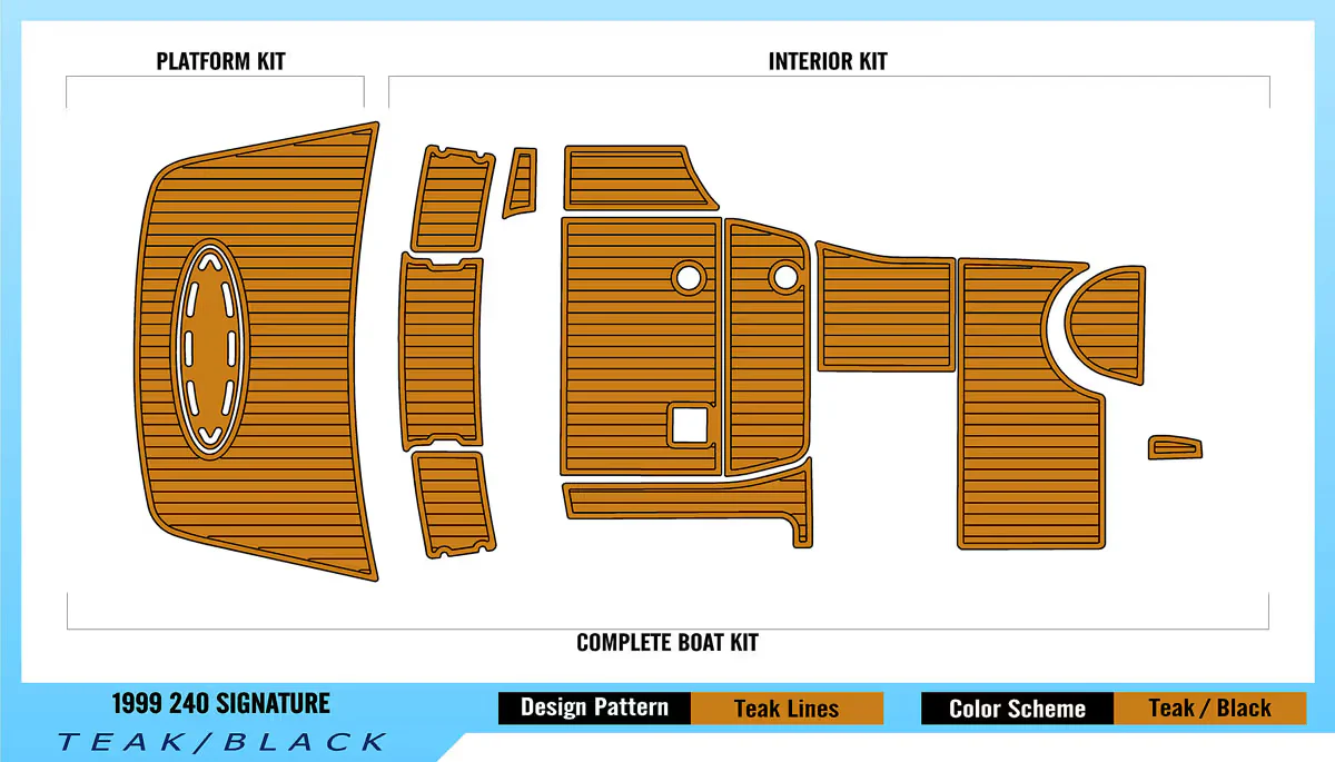 1999 | Chaparral | 240 Signature - Custom EVA Foam Boat Flooring Kit - HXBYX
