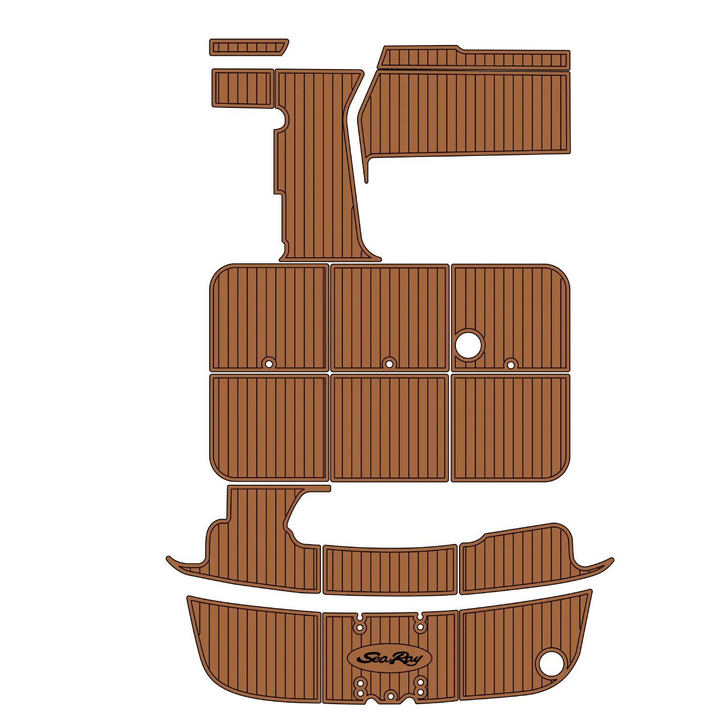 1995 | Sea Ray | 370 Sundancer – Custom EVA Foam Marine Flooring Kit - HXBYX