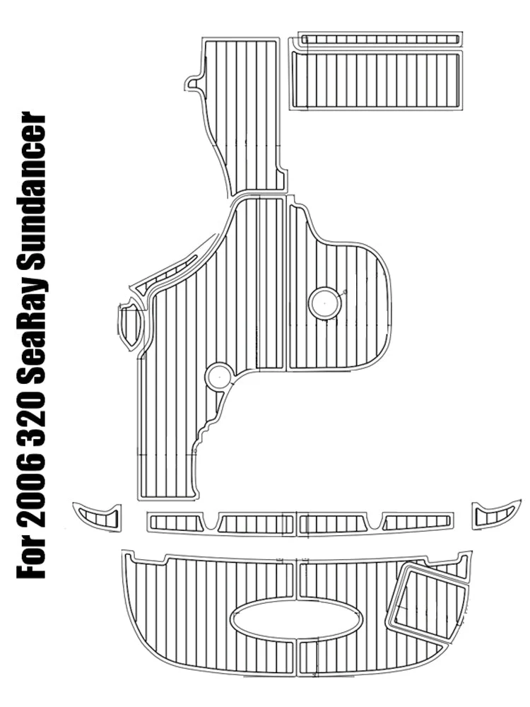 2006 Sea Ray Sundancer 320 – Custom EVA Foam Marine Flooring Kit - HXBYX