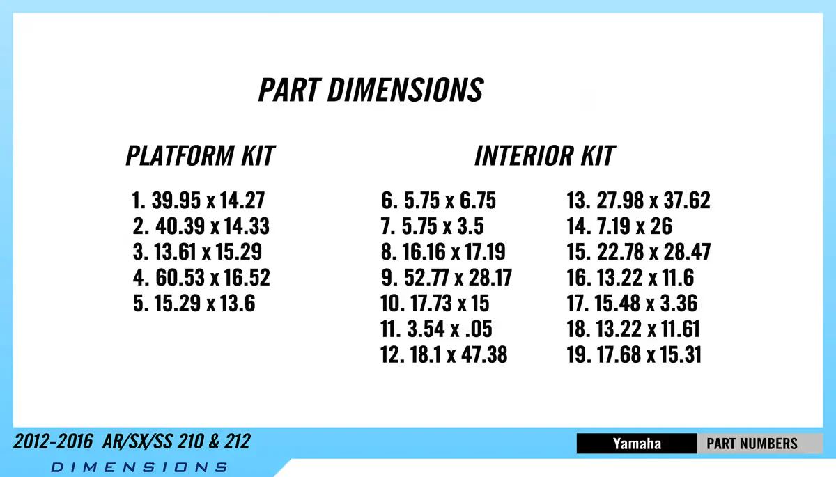 2012-2016 | Yamaha | AR/SA/SS 210 & 212 – Premium Non-Slip EVA Foam Marine Flooring Kit - HXBYX