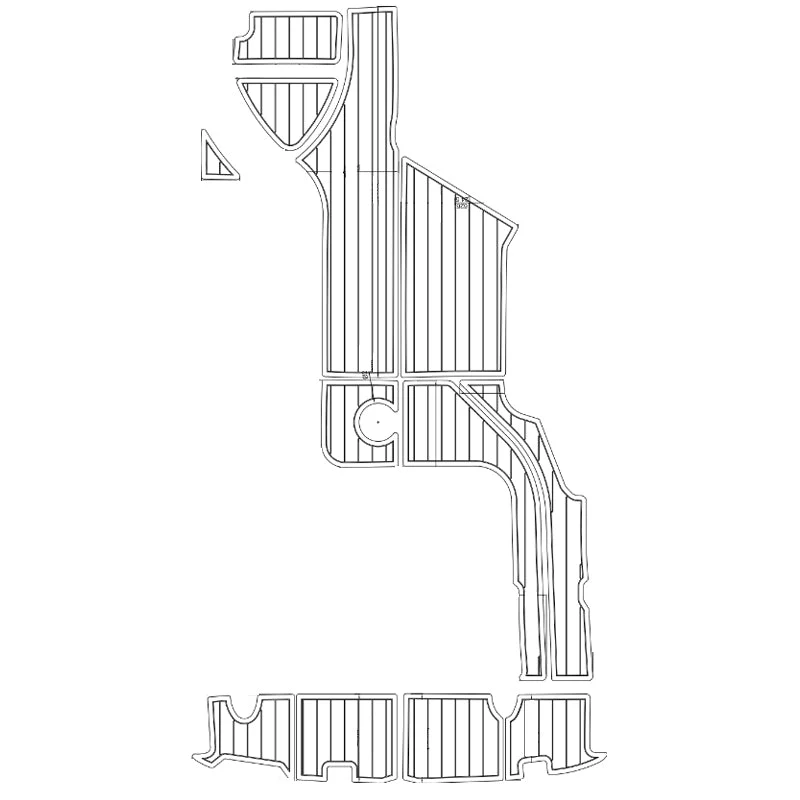 2009 Sea Ray Sundancer 270 – Premium Custom EVA Foam Marine Flooring Kit - HXBYX