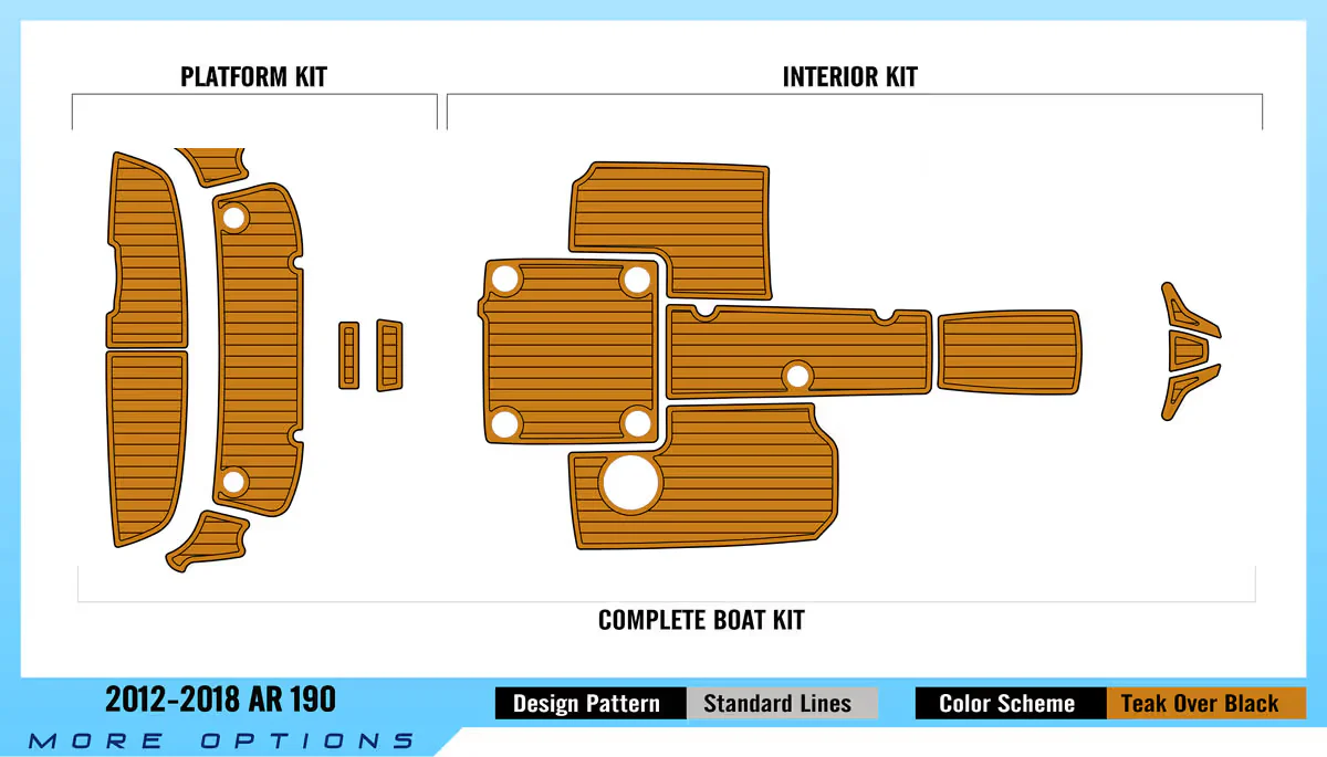 2012-2018 | Yamaha | AR 190 – Custom EVA Foam Marine Flooring Kit - HXBYX