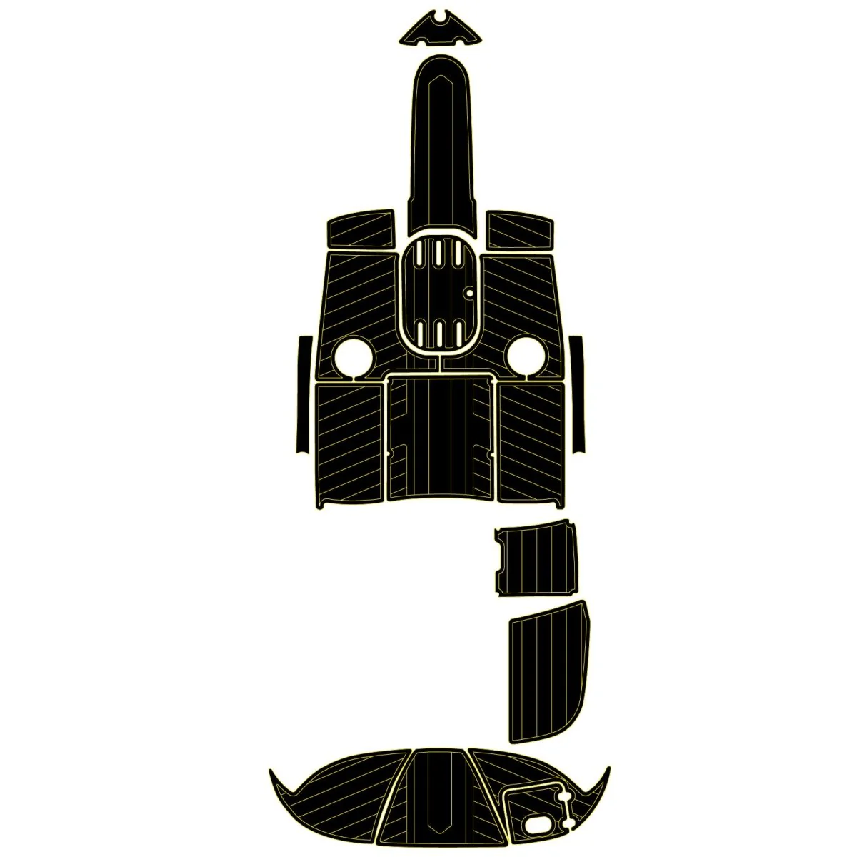 2008 Four Winns H210 - Factory Direct Custom EVA Foam Boat Decking Kit - HXBYX