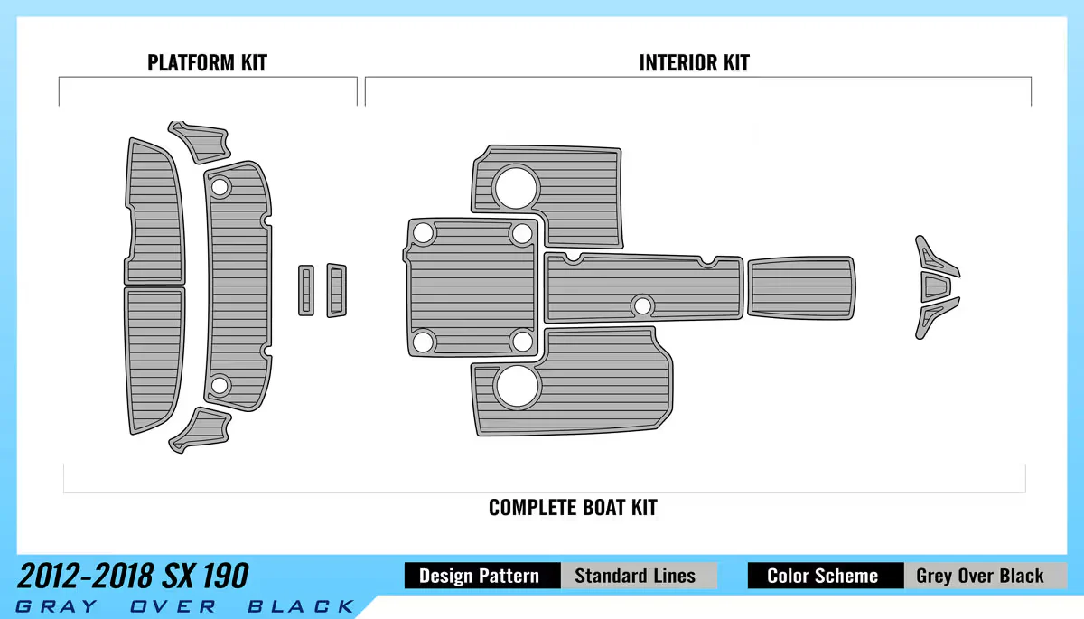 2012-2018 | Yamaha | SX 190 – Custom EVA Foam Marine Flooring Kit - HXBYX