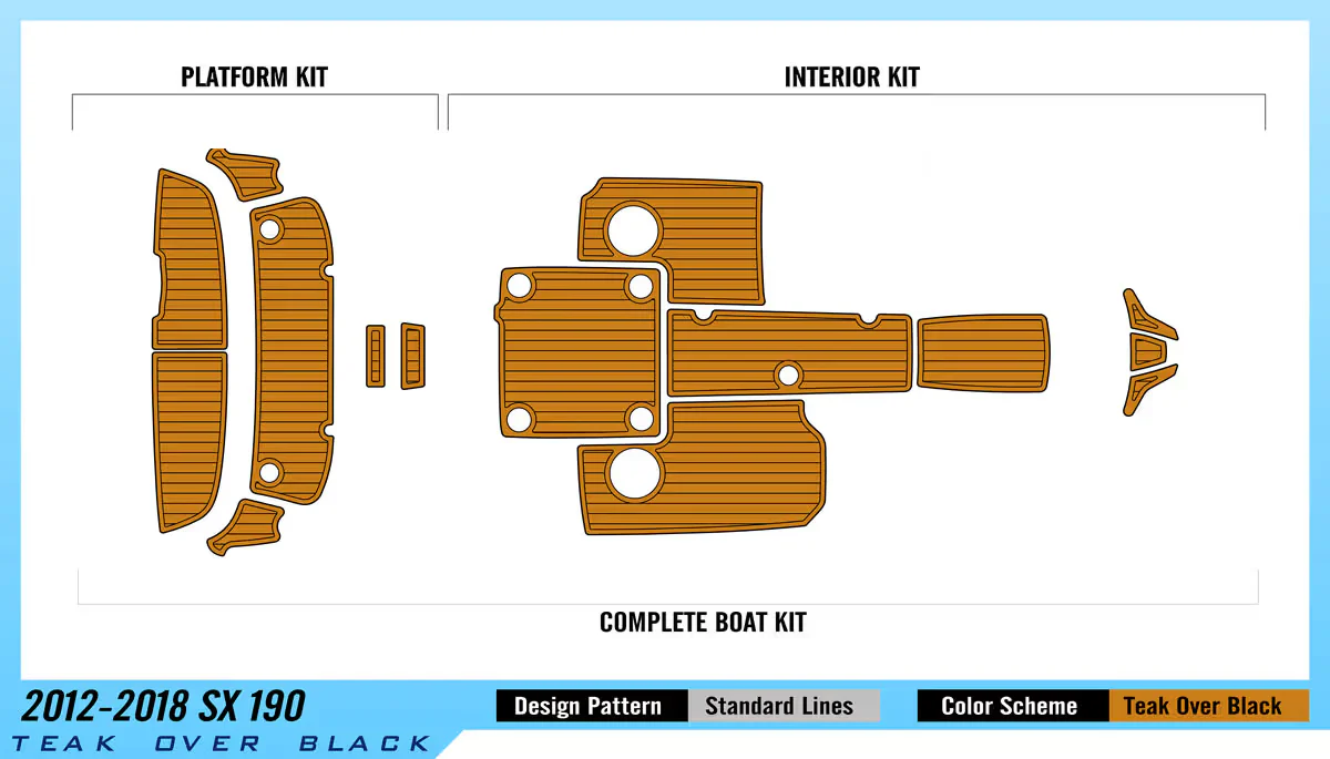 2012-2018 | Yamaha | SX 190 – Custom EVA Foam Marine Flooring Kit - HXBYX